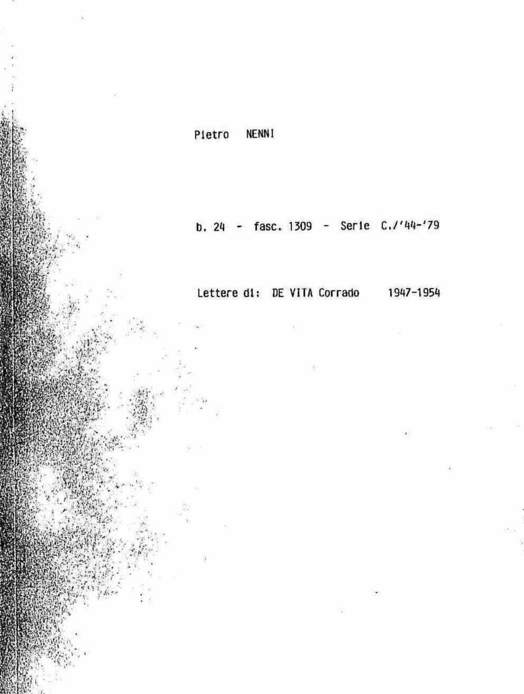De Vita Corrado, 1947 apr. 14 - 1954 feb. 11