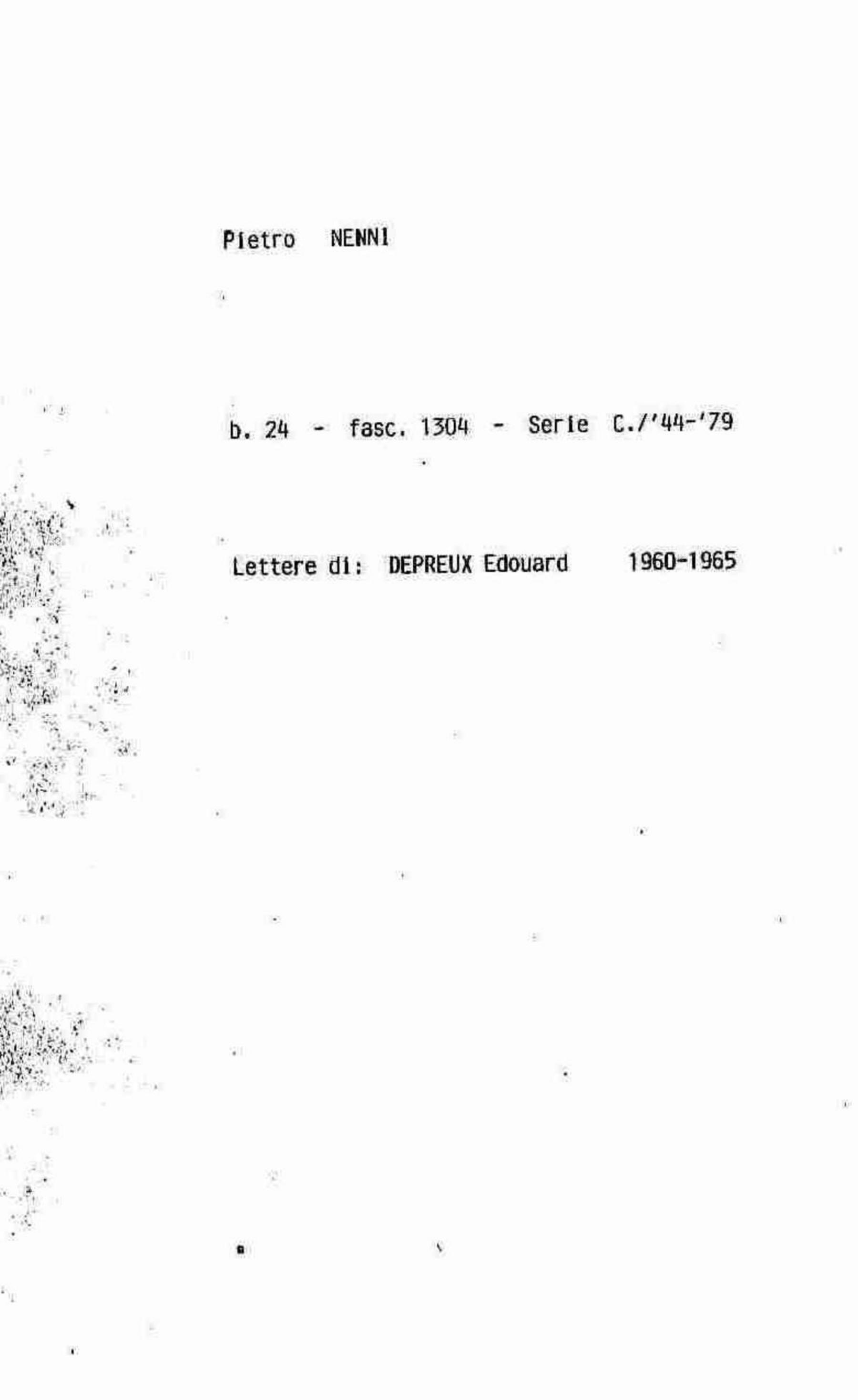 Depreux Edouard, 1960 gen. 6 - 1965 mag. 18