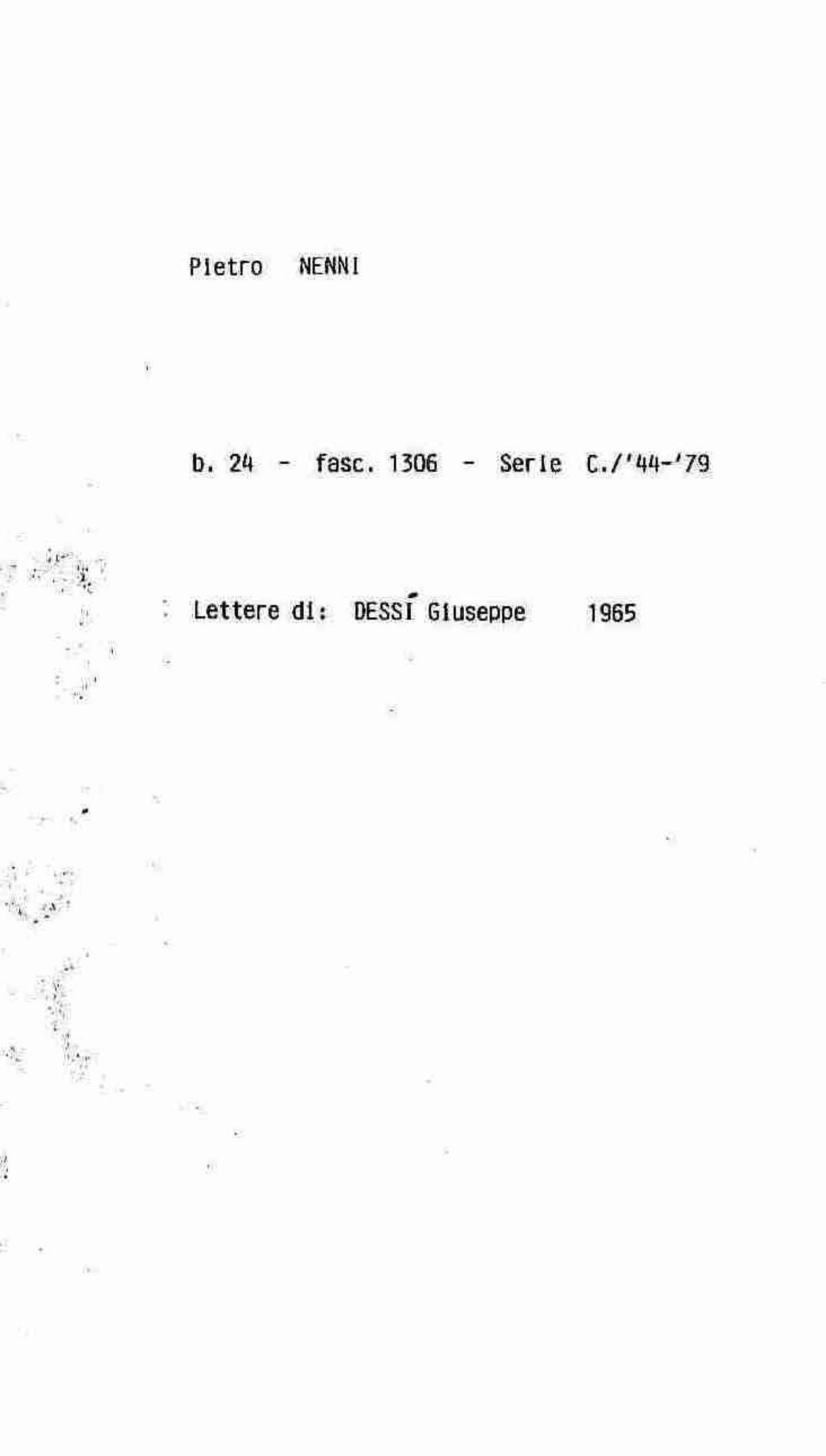 Dessi Giuseppe, 1965 mag. 5