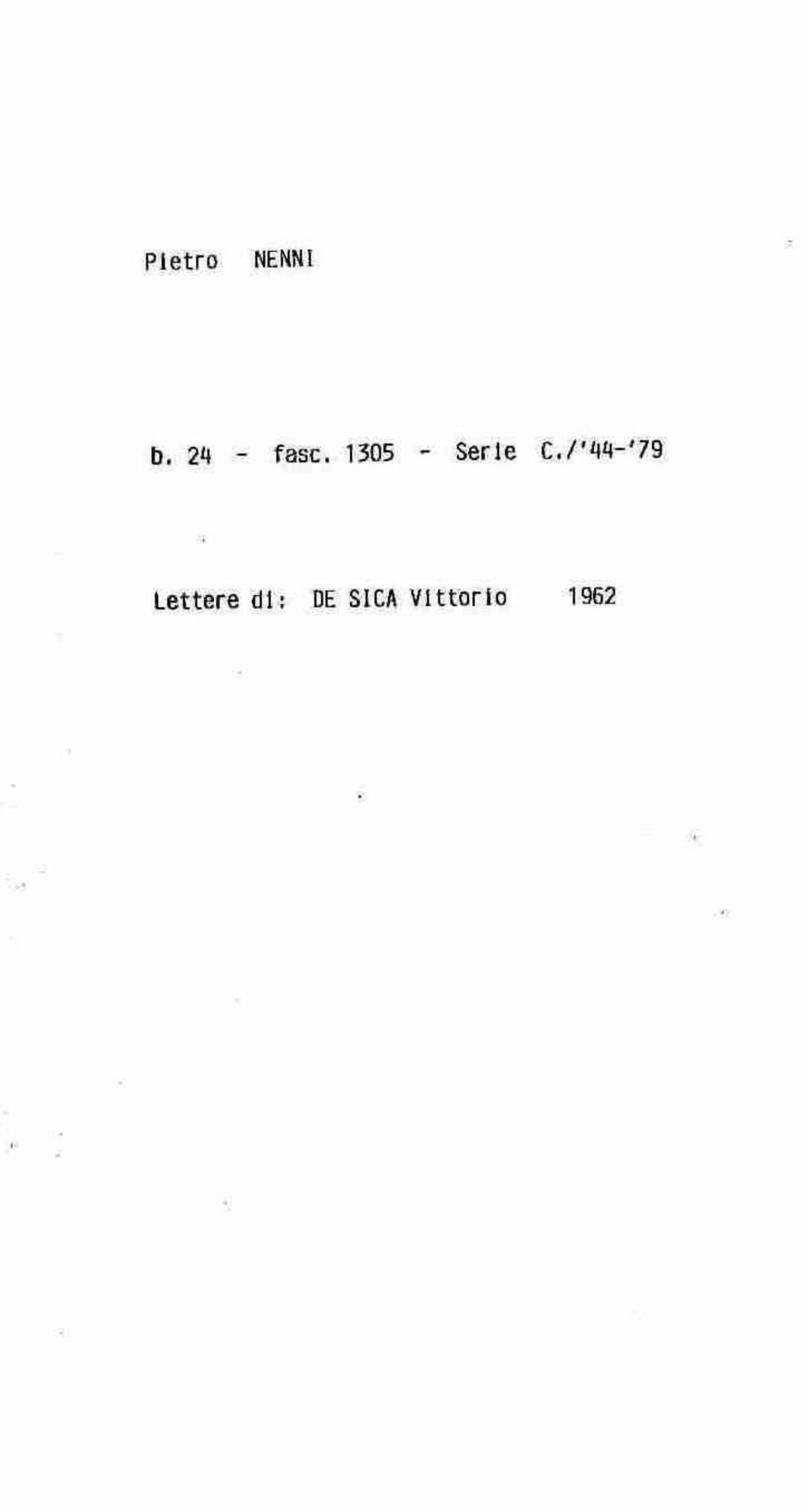 De Sica Vittorio, 1962 apr. 18 - 21