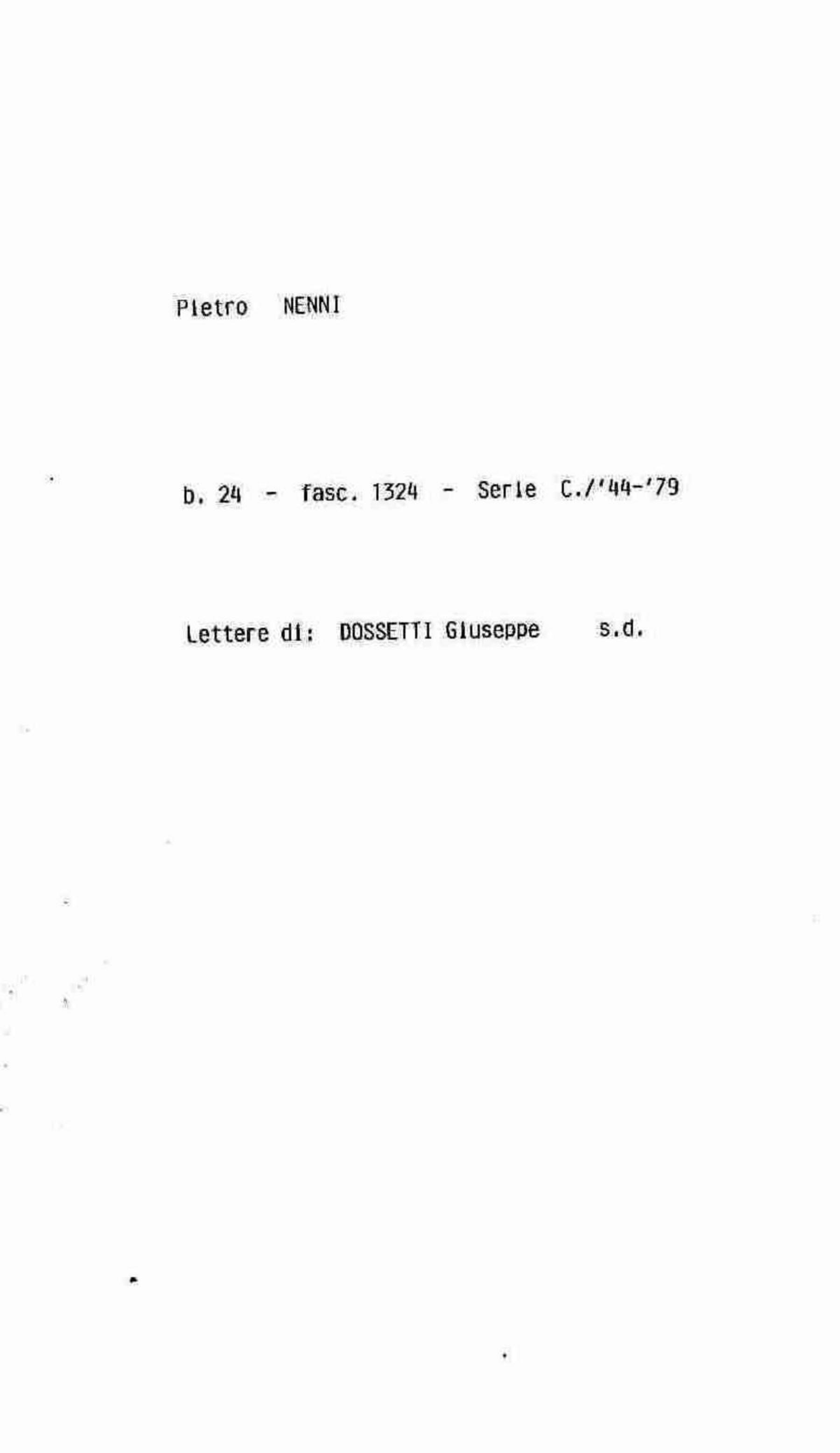 Dossetti Giuseppe, s.d.