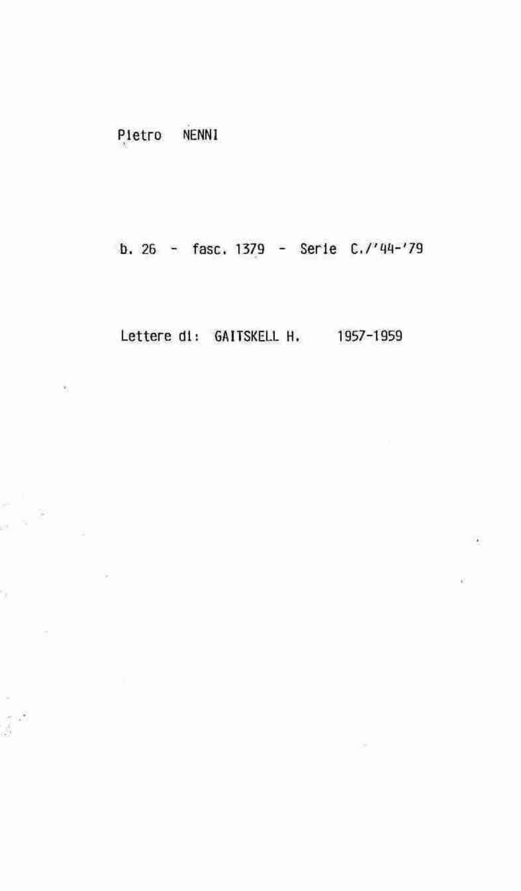 Gaitskell H., 1957 mag. 3 - 1959 ott. 19