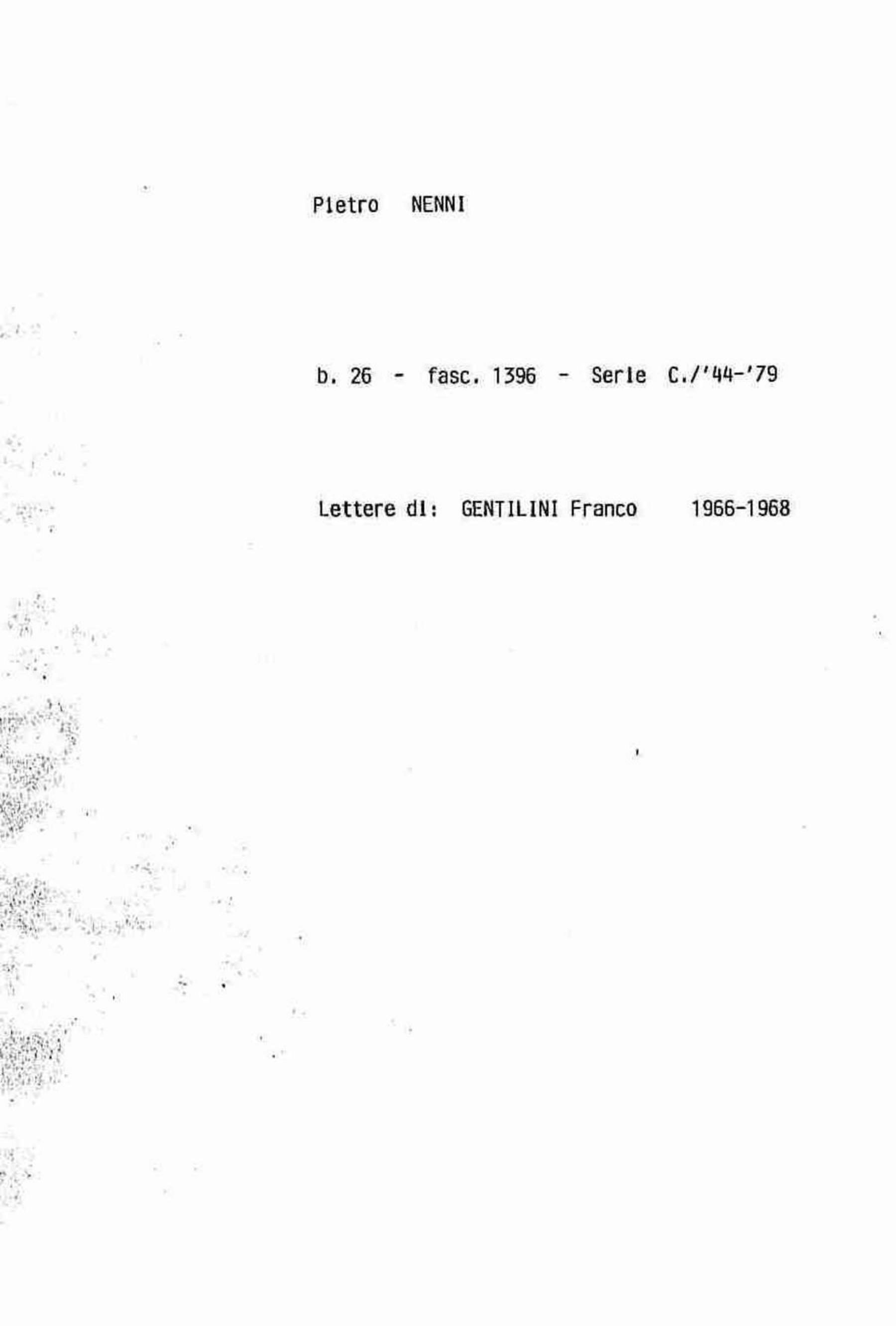 Gentilini Franco, 1966 nov. 7 - 1968 set. 11