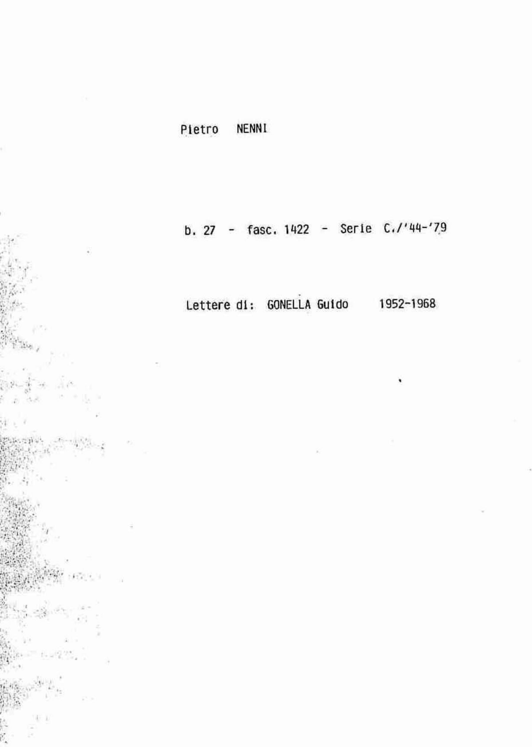 Gonella Guido, 1949 giu. 29 - 1968 nov. 10