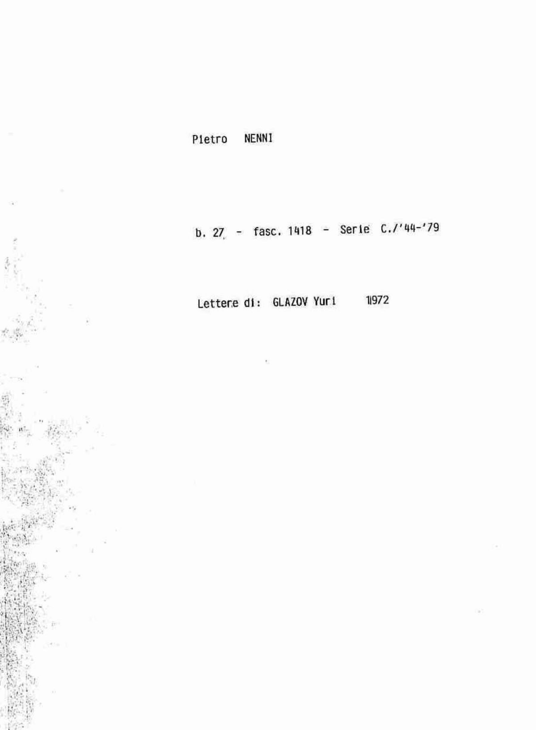 Glazov Yuri, 1972 giu. 26 - lug. 28