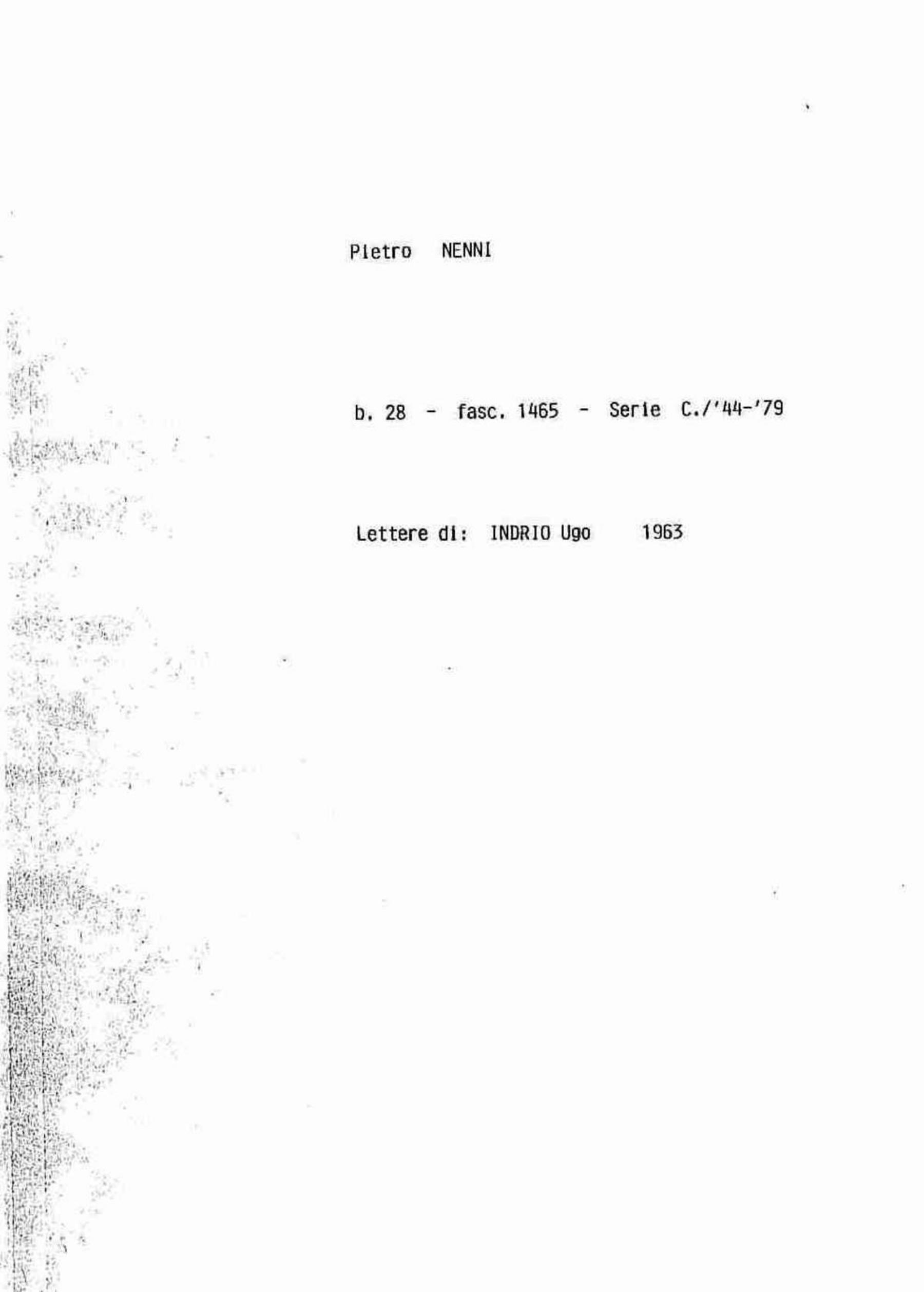 Indrio Ugo, 1963 apr. 4