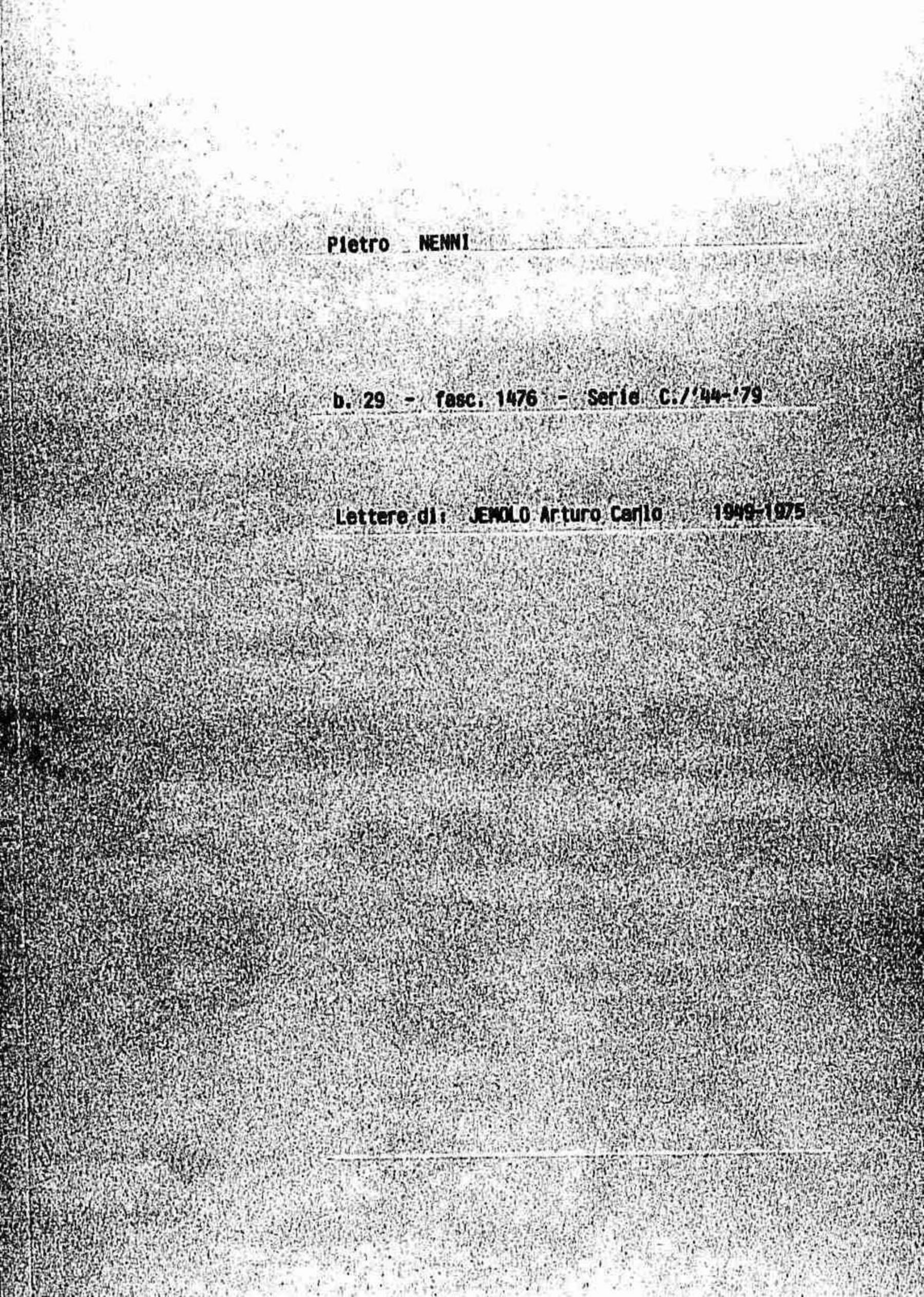 Jemolo Artuto Carlo, 1949 set. 23 - 1975 feb. 4