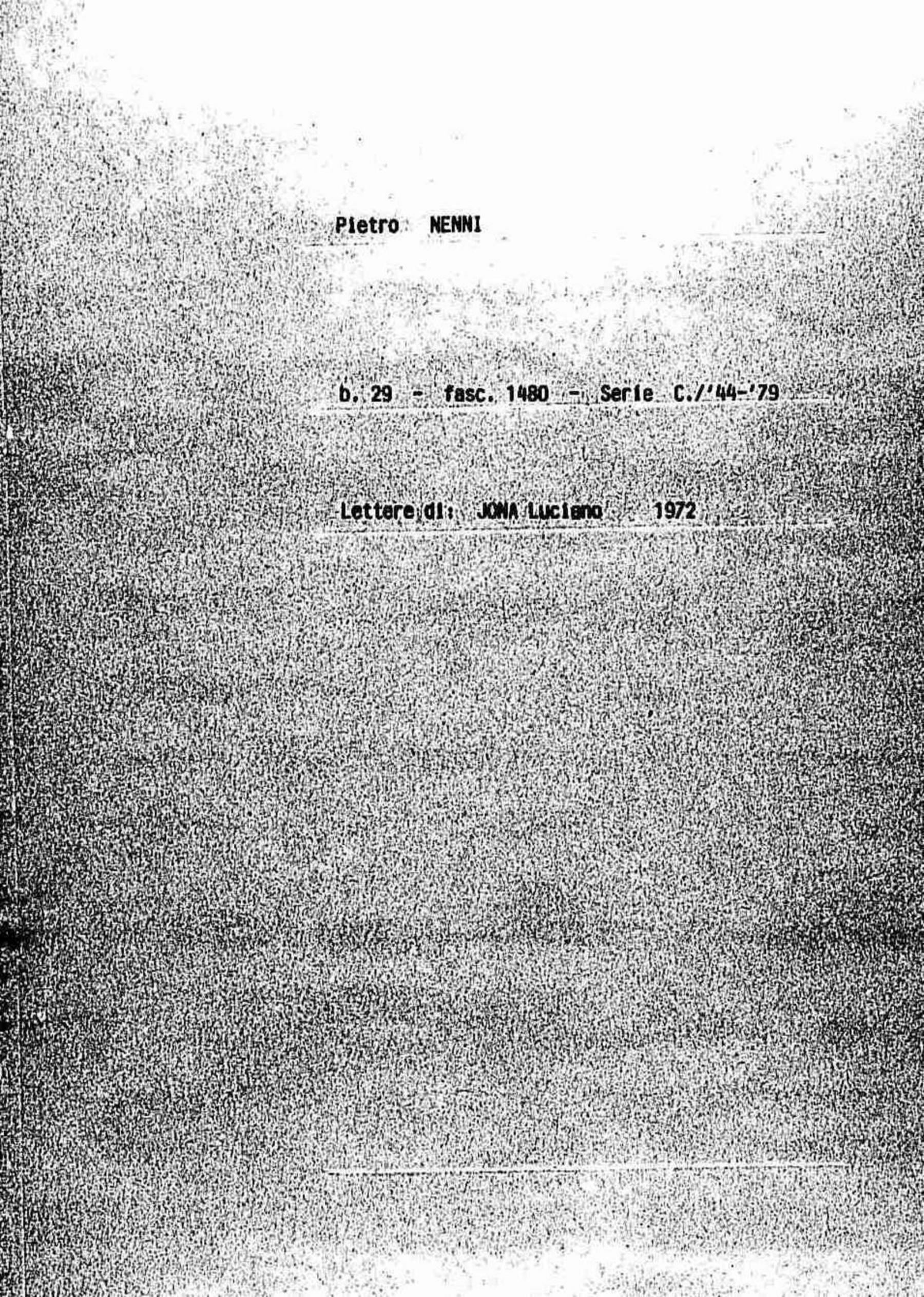 Jona Luciano, 1972 set. 20
