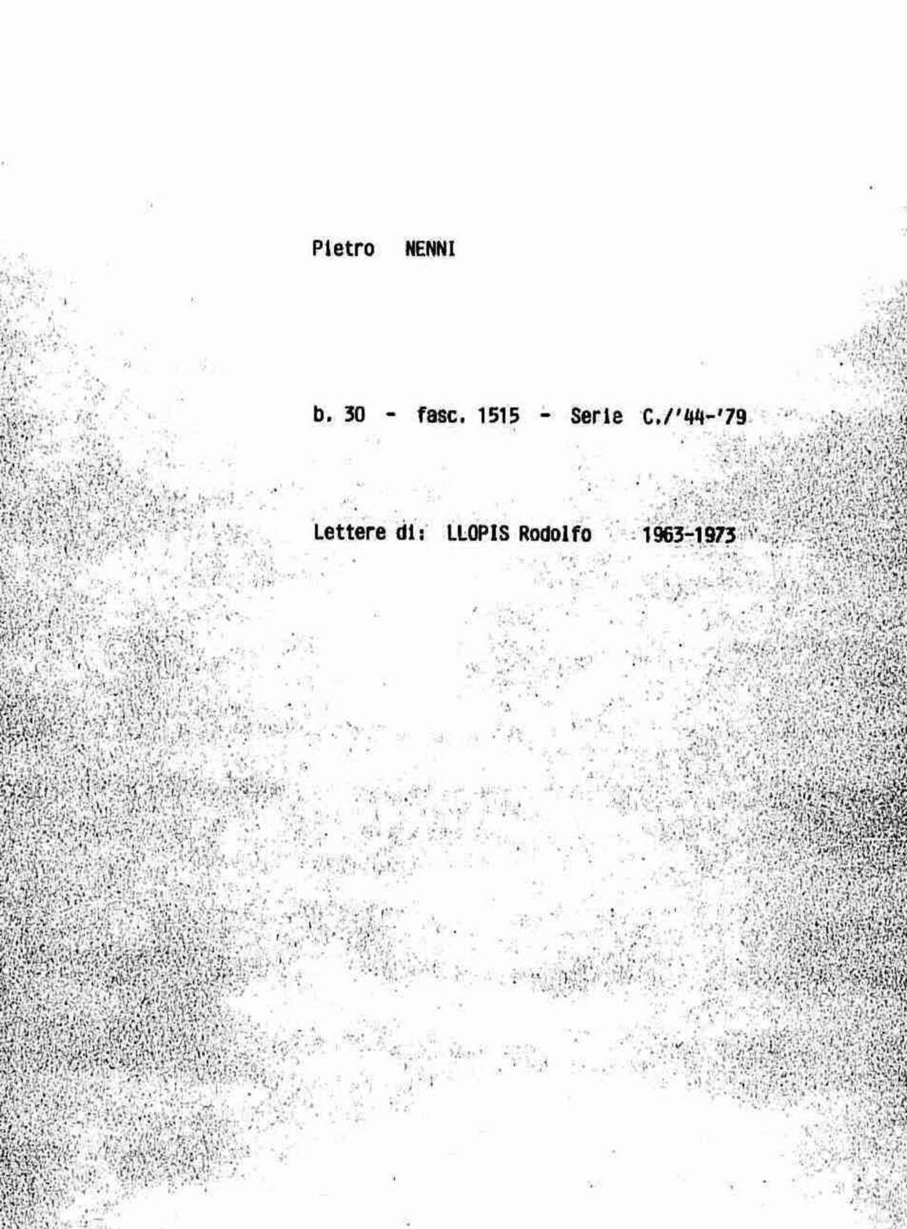 Llopis Rodolfo, 1963 dic. 6 - 1973 set. 13