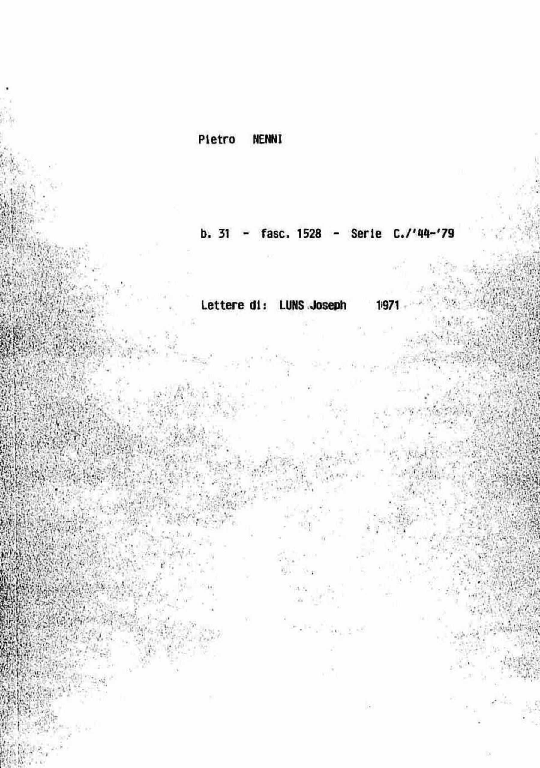 Luns Joseph, 1971 giu.