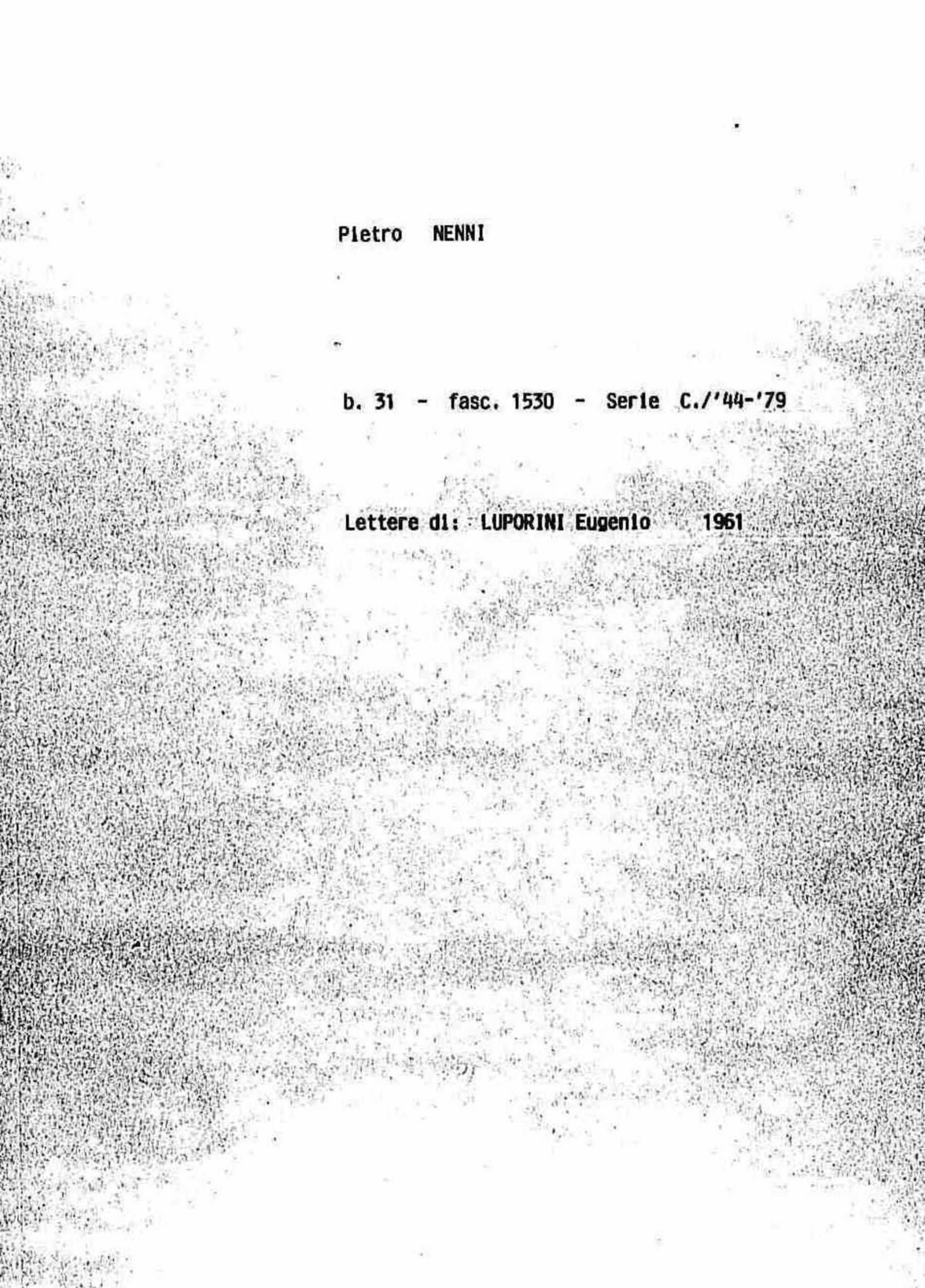 Luporini Eugenio, 1961 ott. 14