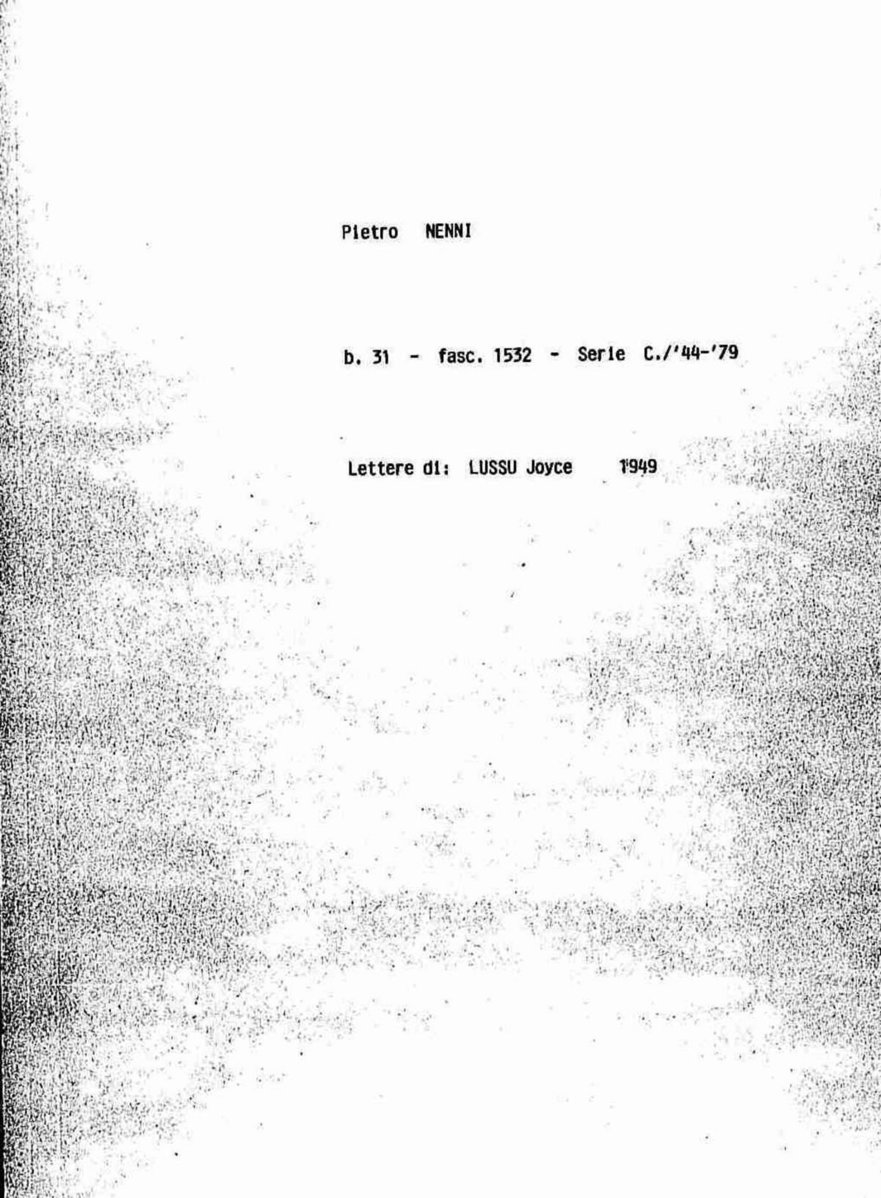 Lussu Joyce, 1949 dic. 22