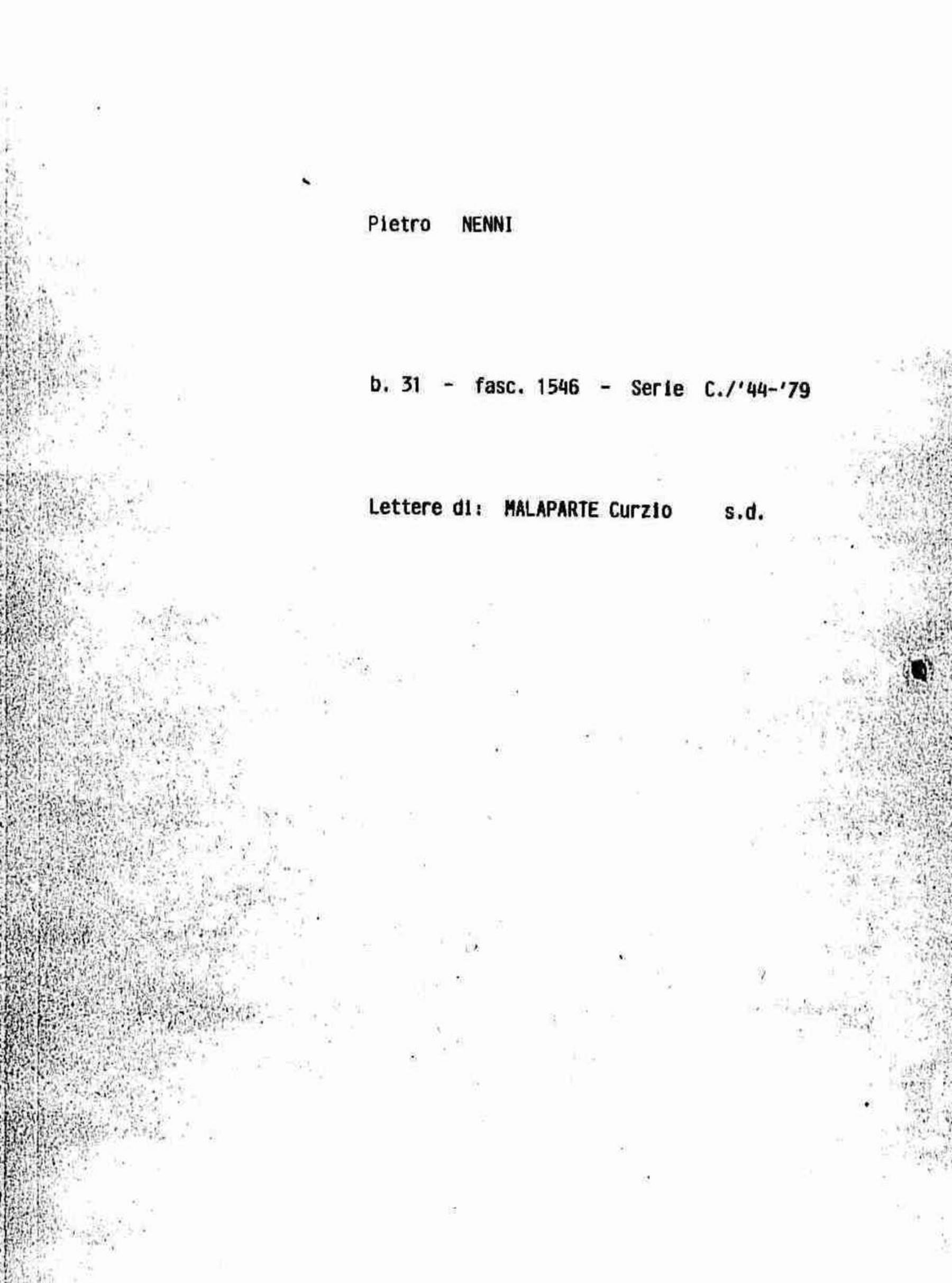 Malaparte Curzio, s.d.