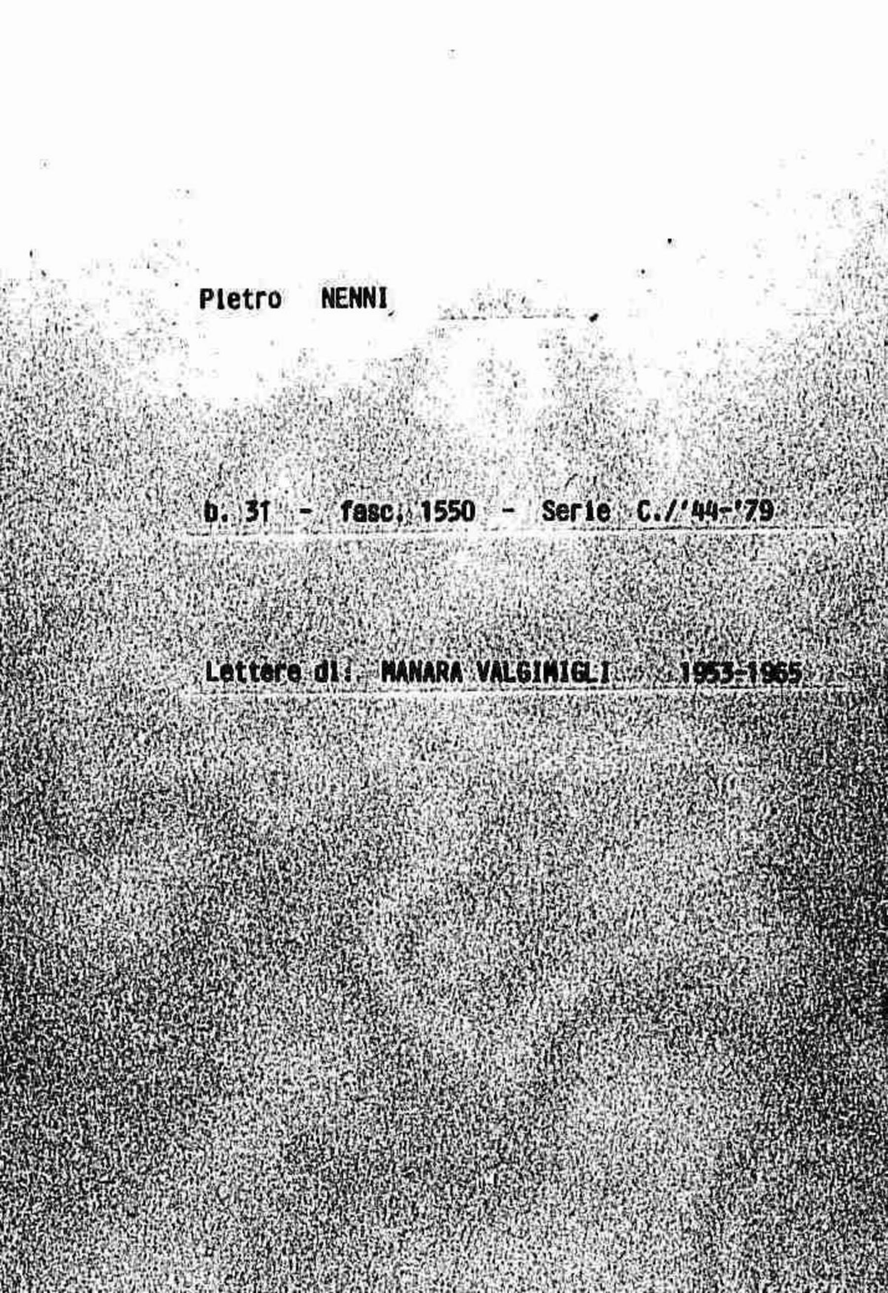 Manara Valgimigli, 1953 gen. 9 - 1965 apr. 22