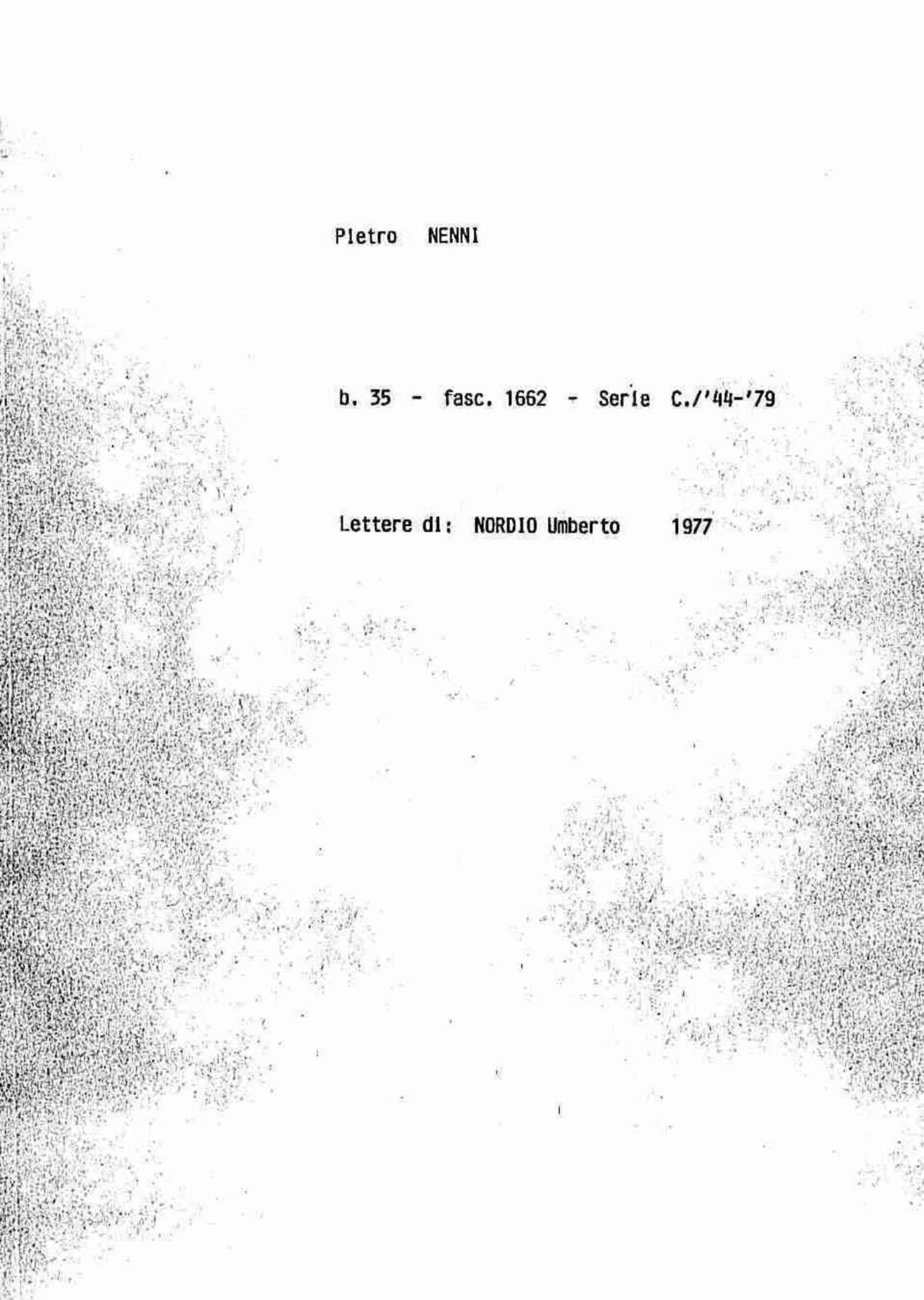 Nordio Umberto, 1977 giu. 6