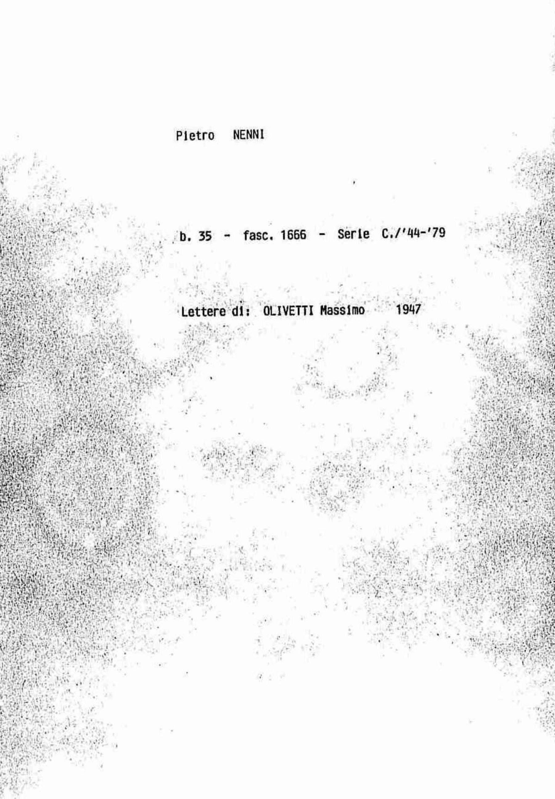 Olivetti Massimo, 1947 ago. 23