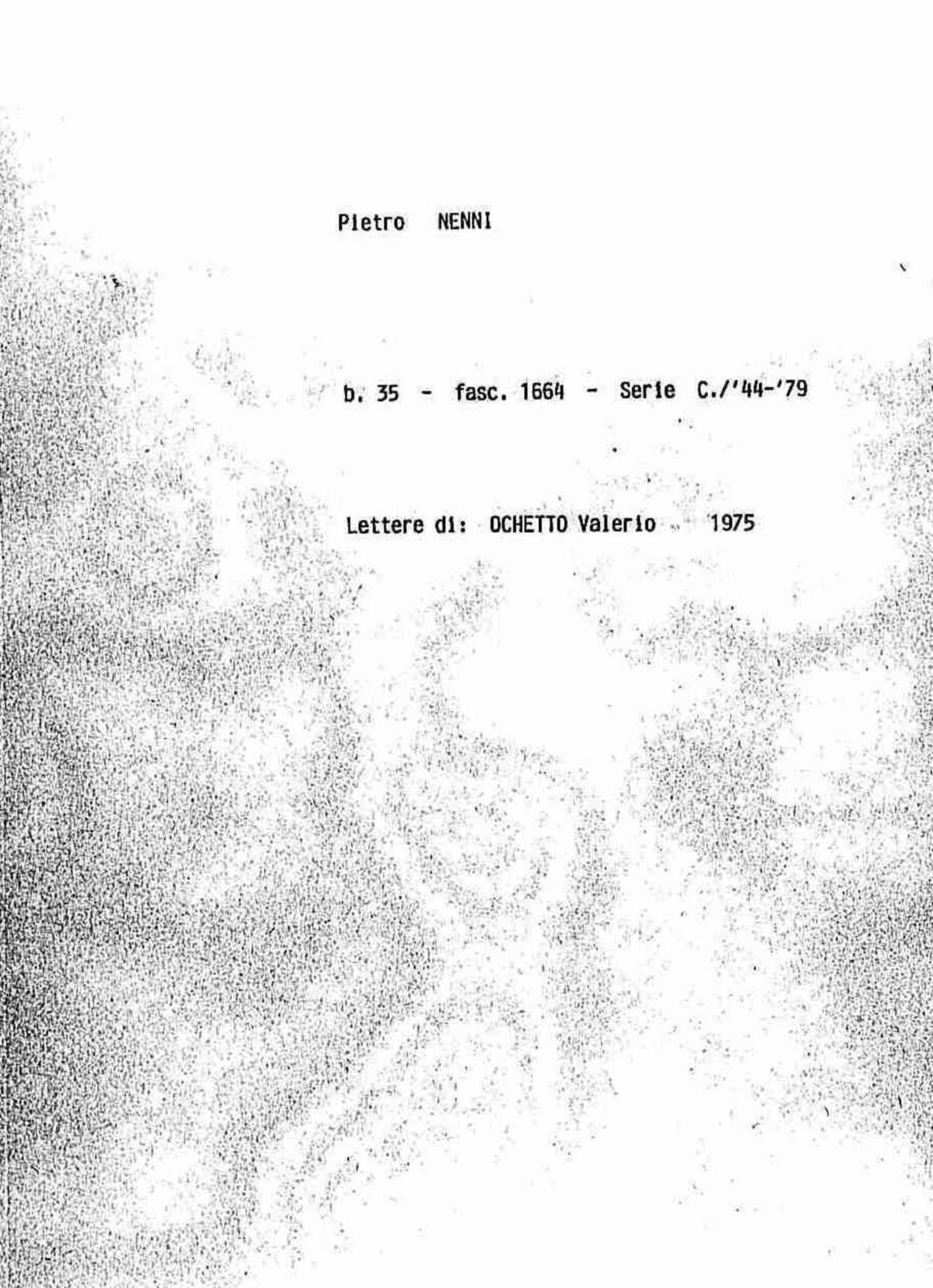 Ochetto Valerio, 1975 nov. 8