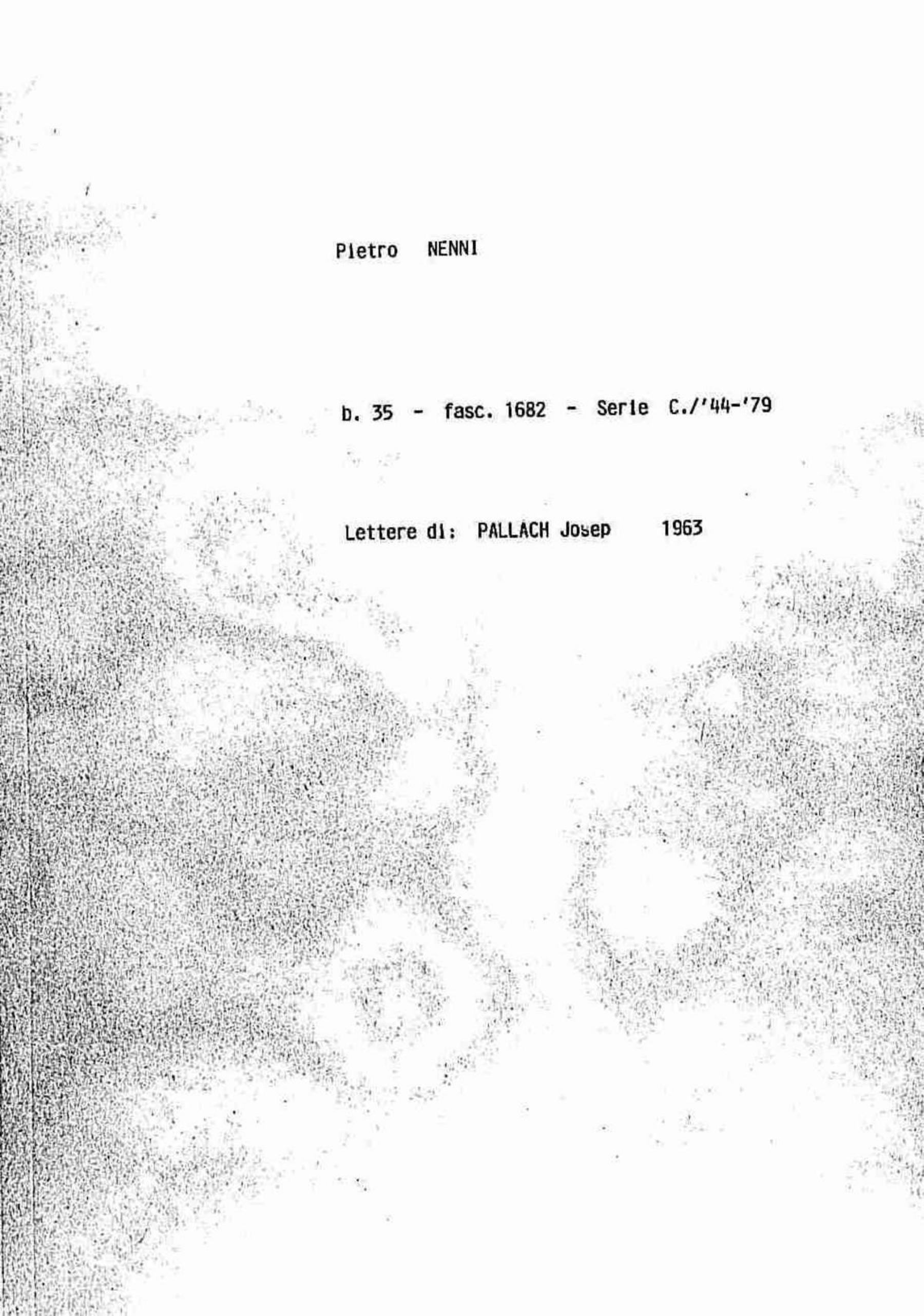 Pallach Josep, 1963 dic. 10