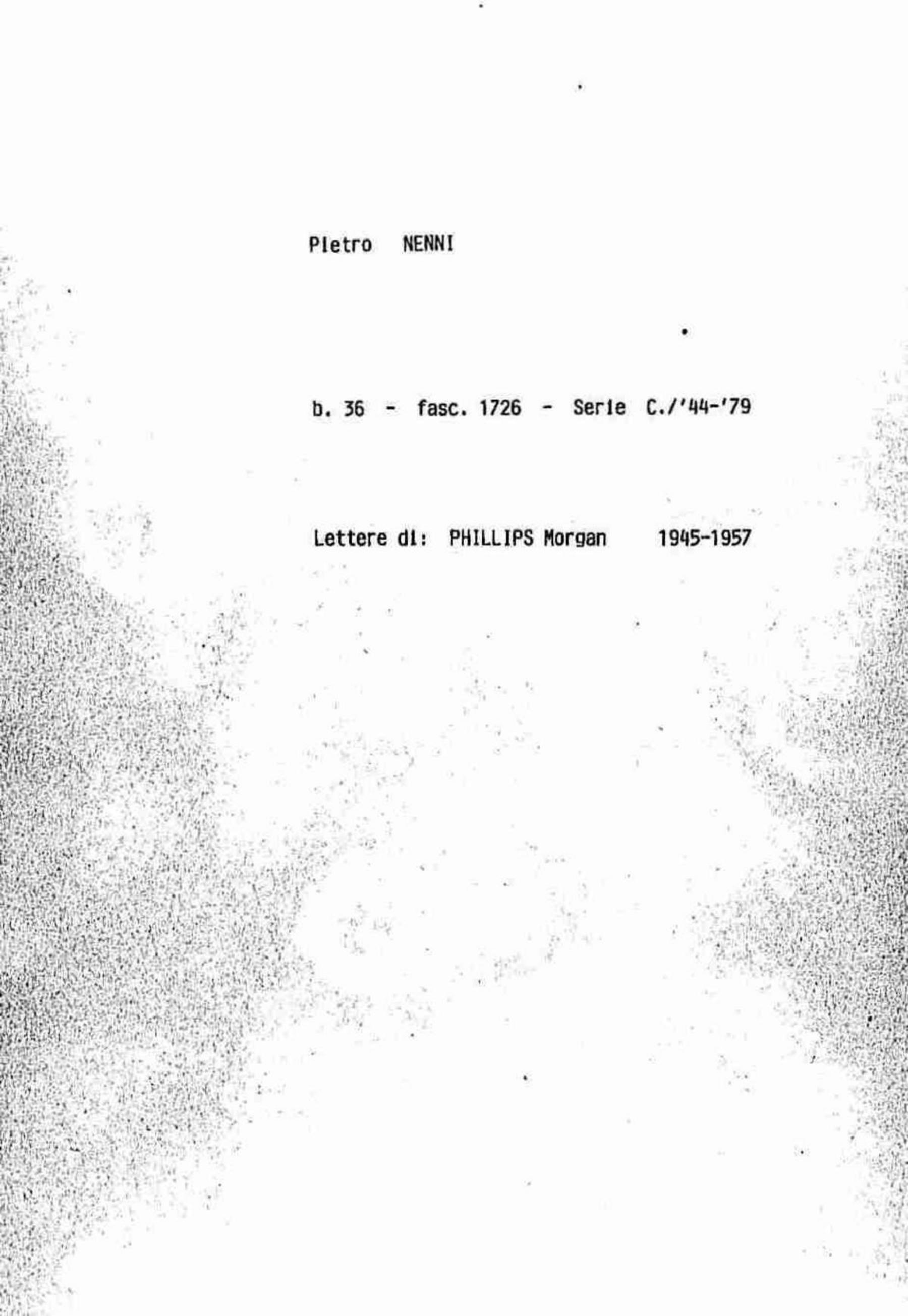 Phillips Morgan, 1945 mag. 11 - 1957 ott. 18