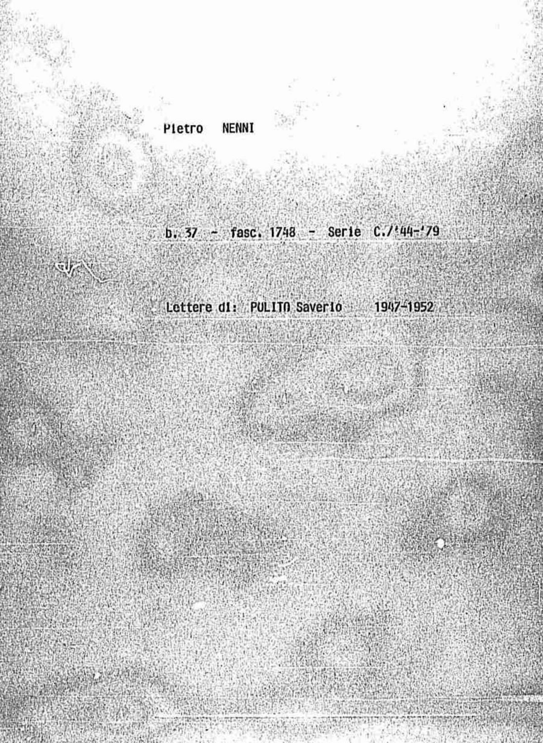 Polito Saverio, 1947 mar. 14 - 1952 nov. 21