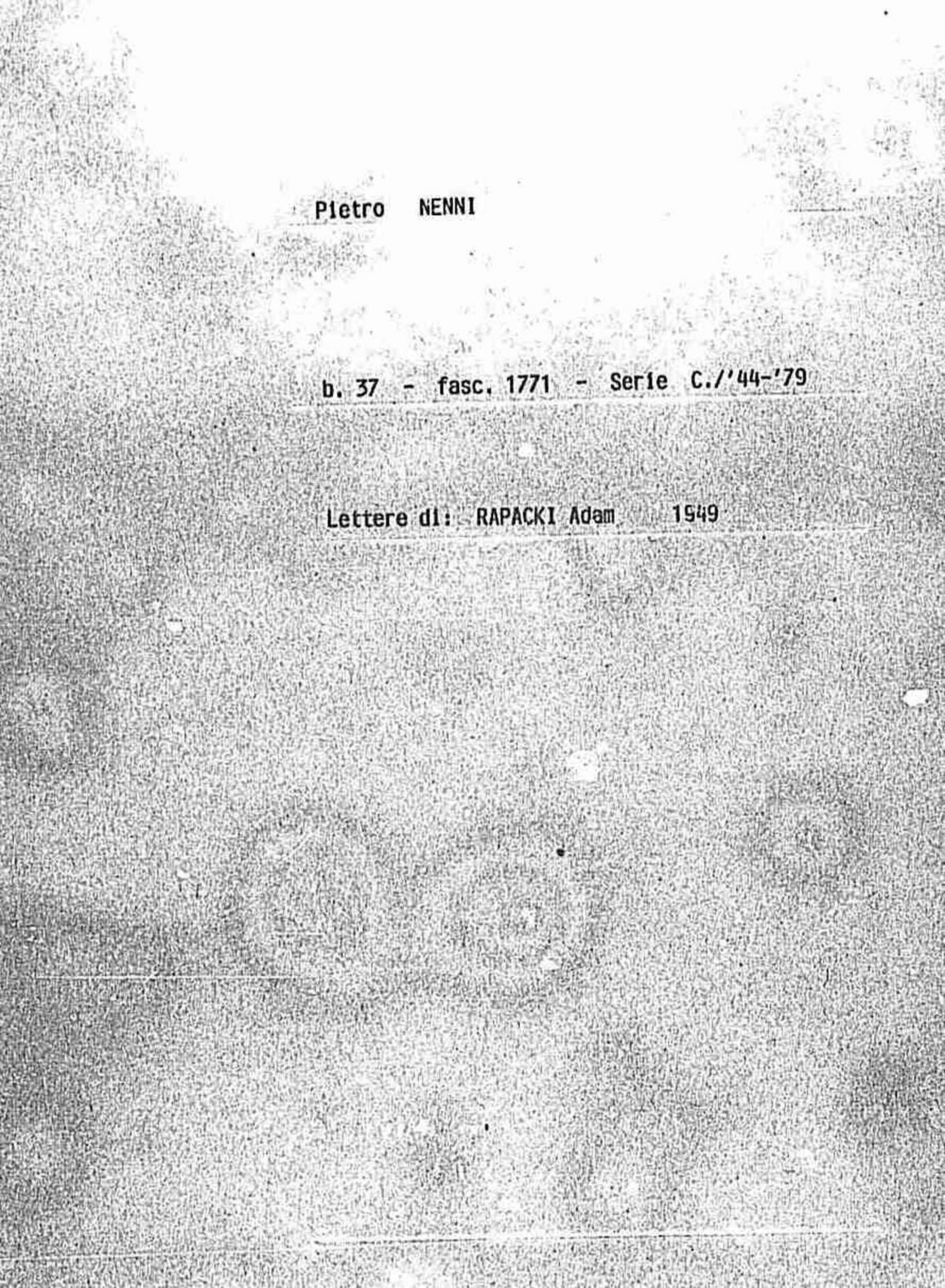 Rapacki Adam, 1949 mag. 23