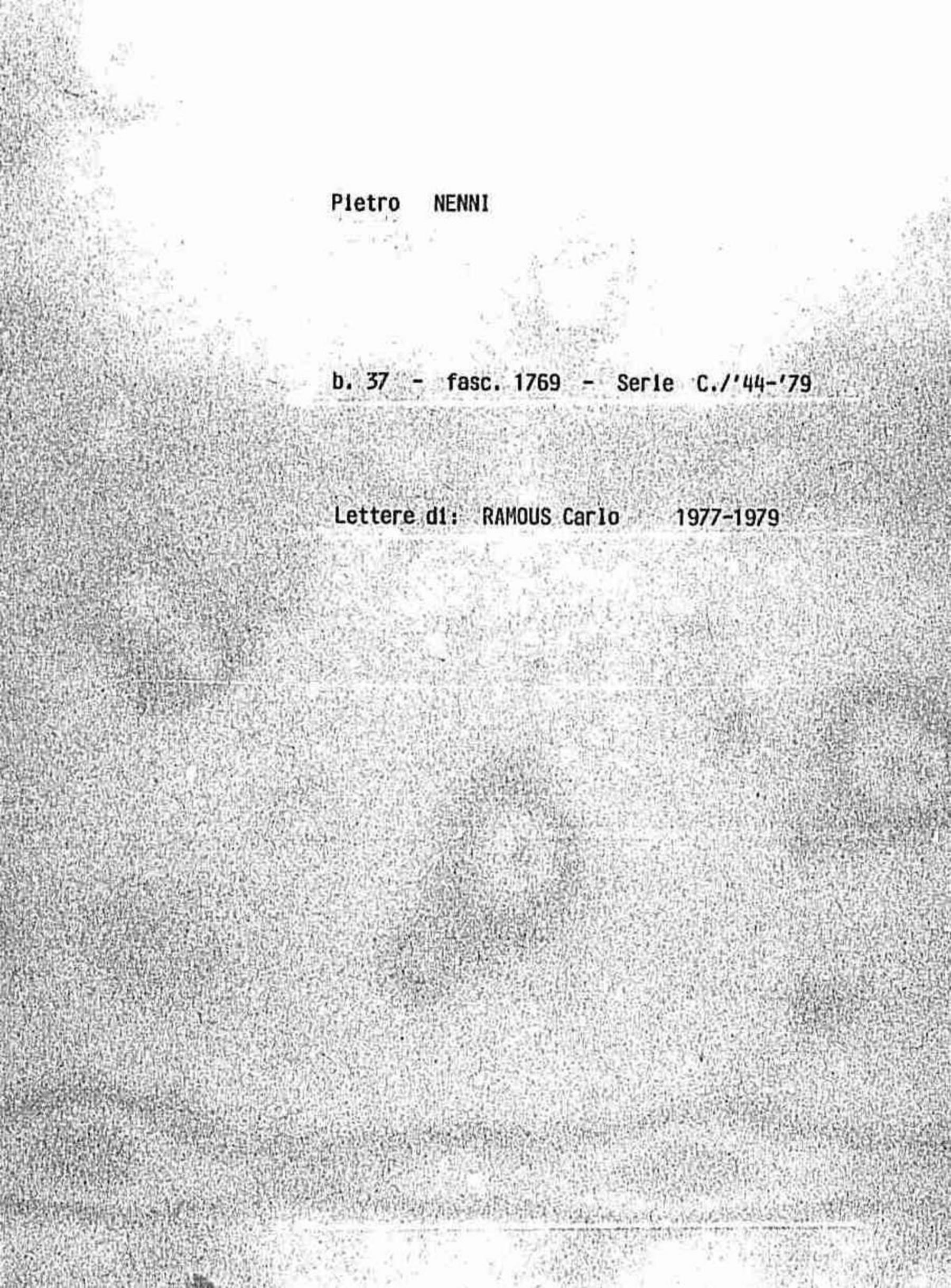 Ramous Carlo, 1977 nov. 10 - 1979 feb. 9