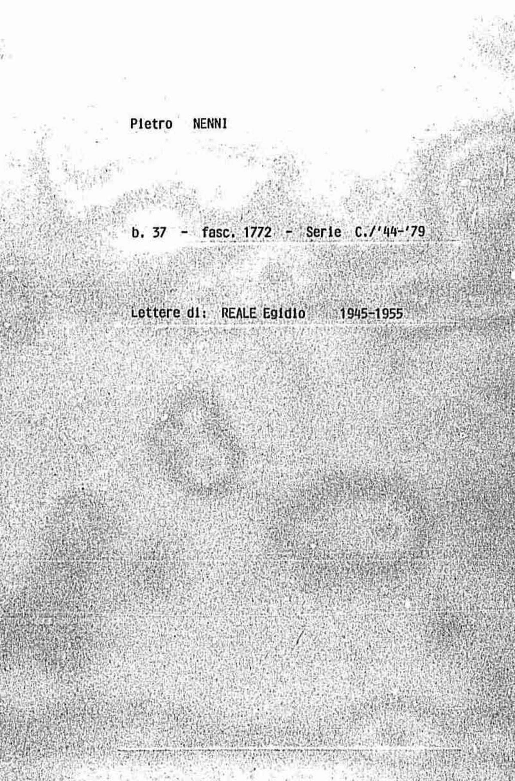 Reale Egidio, 1945 nov. 11 - 1955 dic. 31