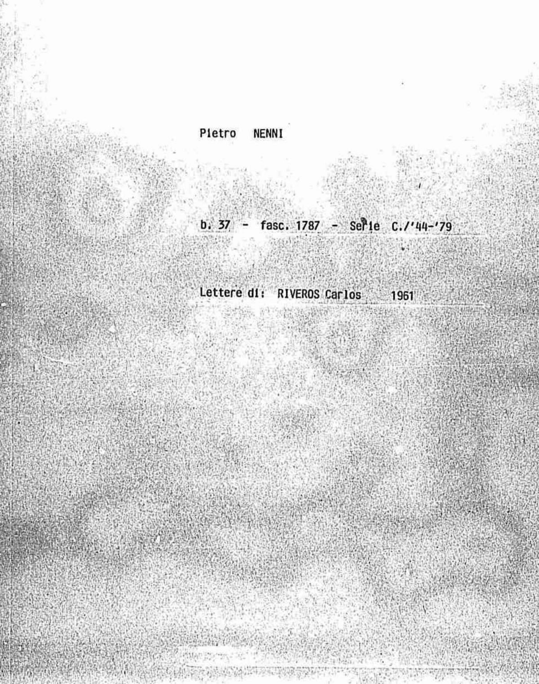 Riveros Carlos, 1961 mar. 10