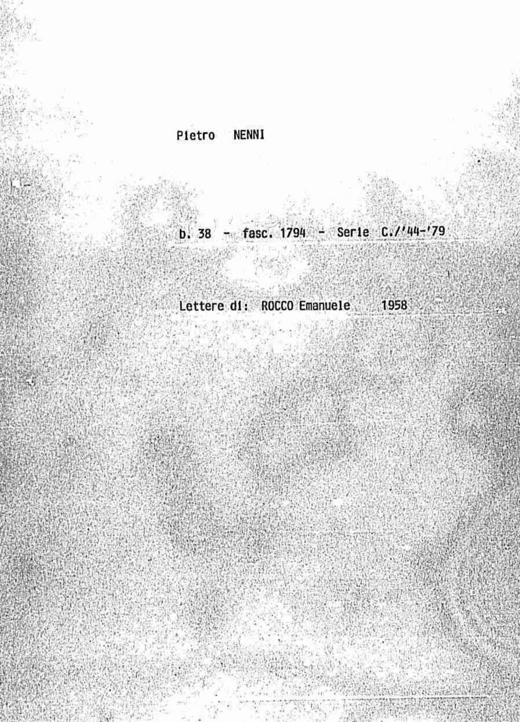 Rocco Emanuele, 1958 mag. 5