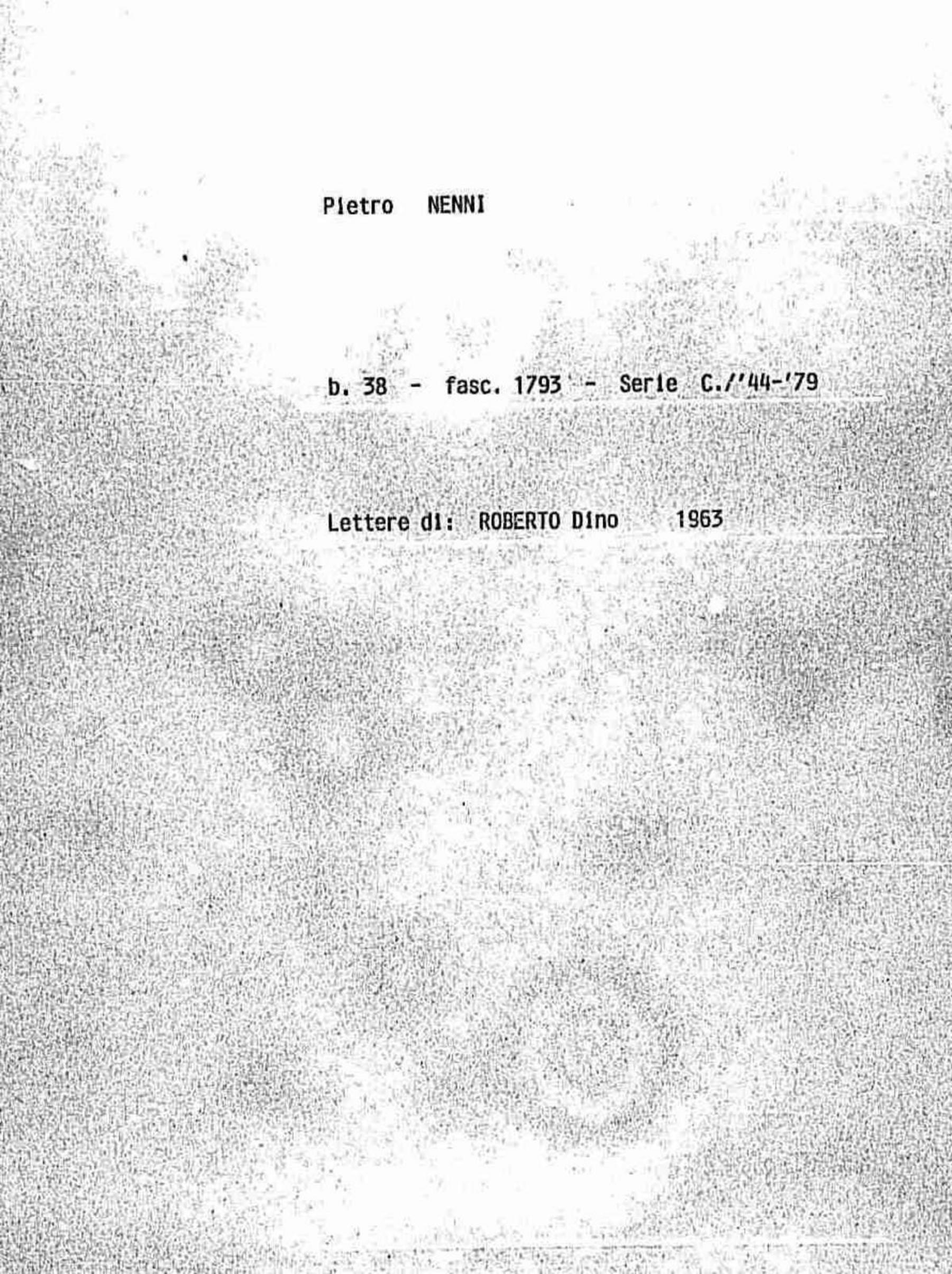 Roberto Dino, 1963 feb. 21