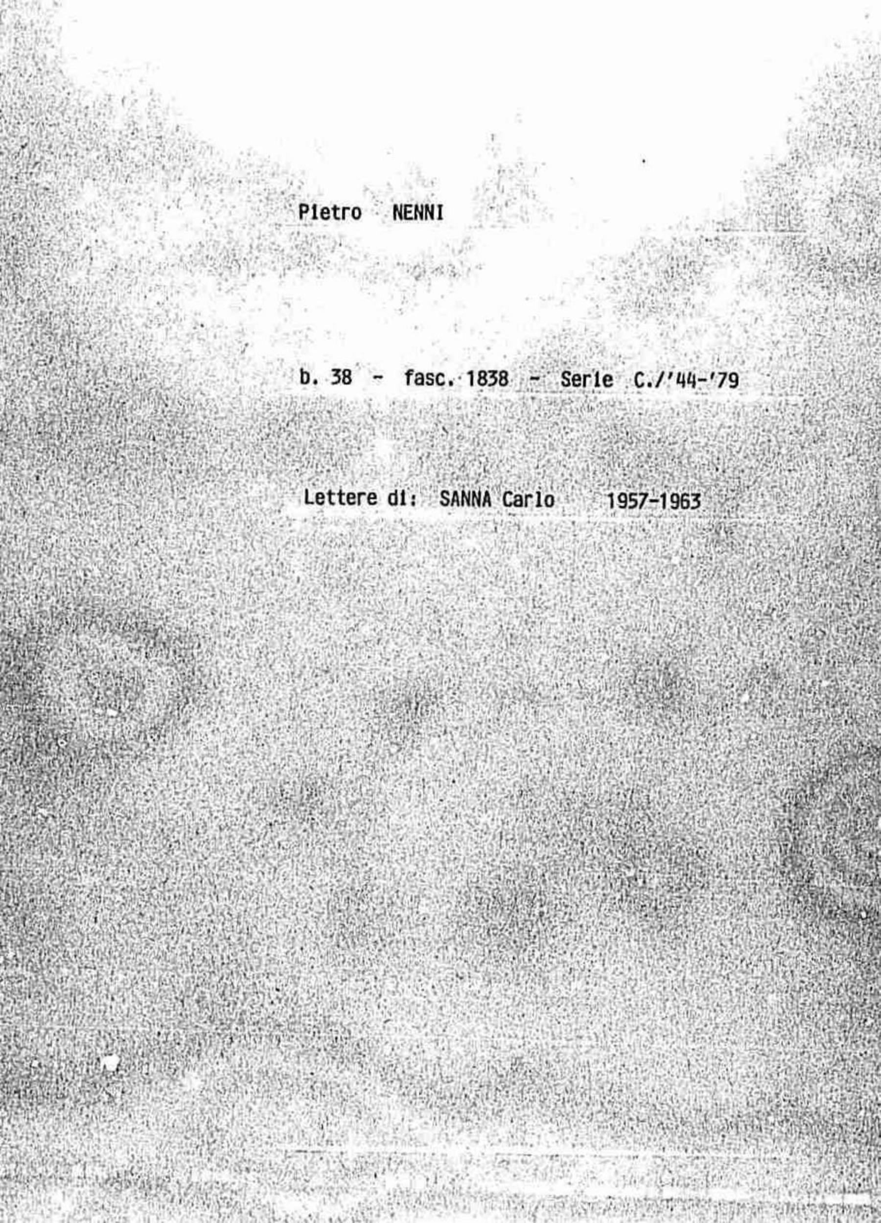 Sanna Carlo, 1957 mar. 4 - 1963 mag. 9