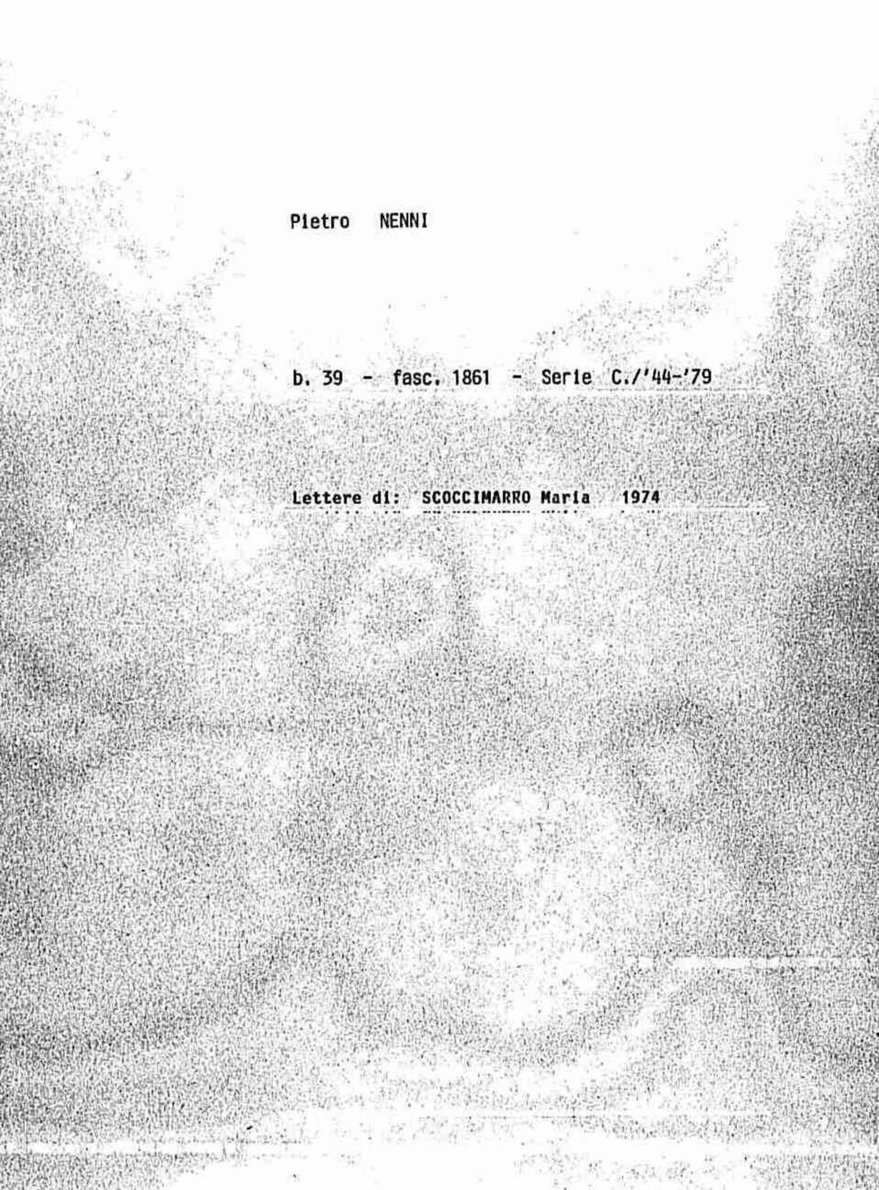 Scoccimarro Maria, 1974 feb. 12