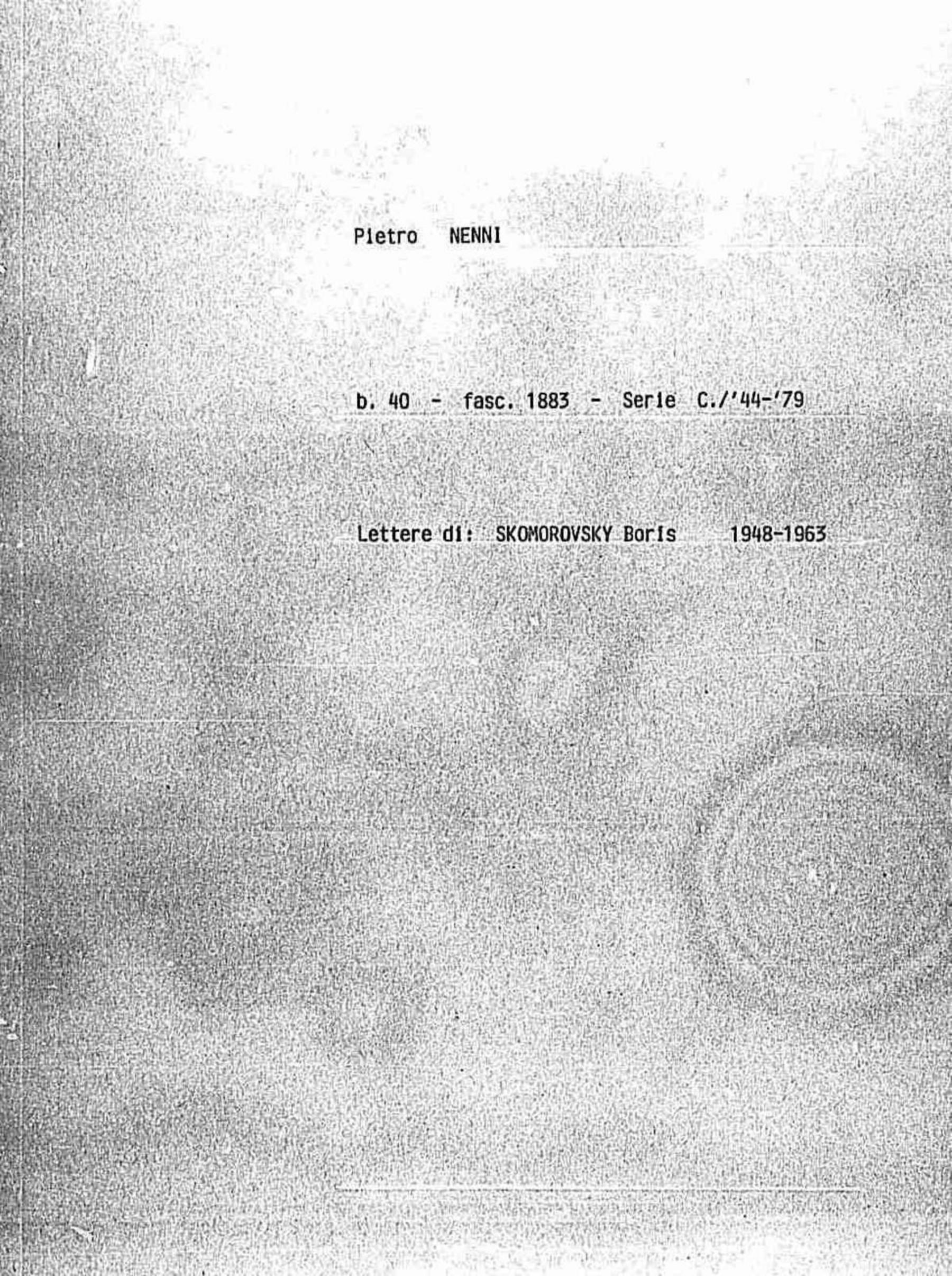 Skomorovsky Boris, 1948 nov. 28 - 1963 dic. 6