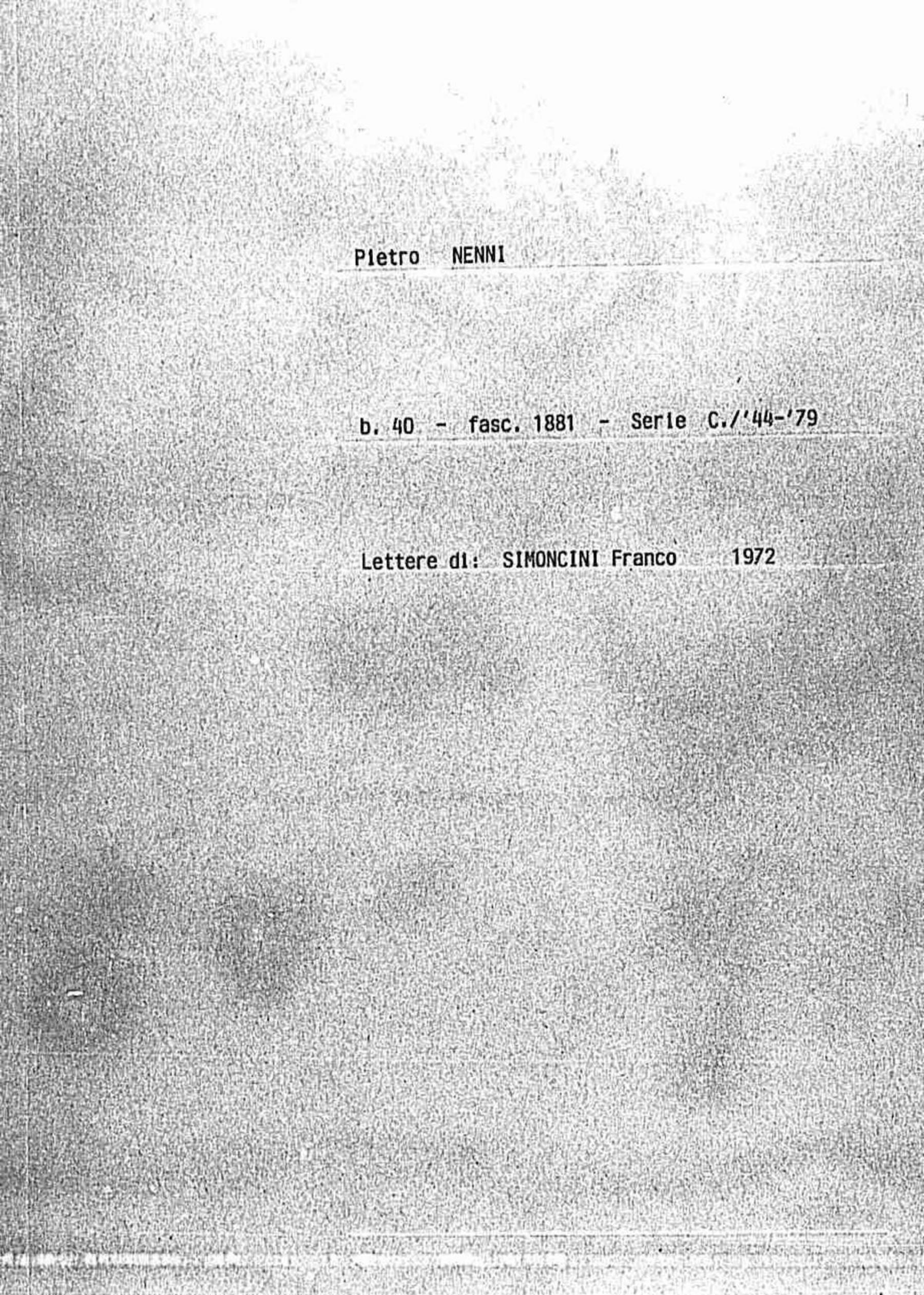 Simoncini Franco, 1972 ott. 3