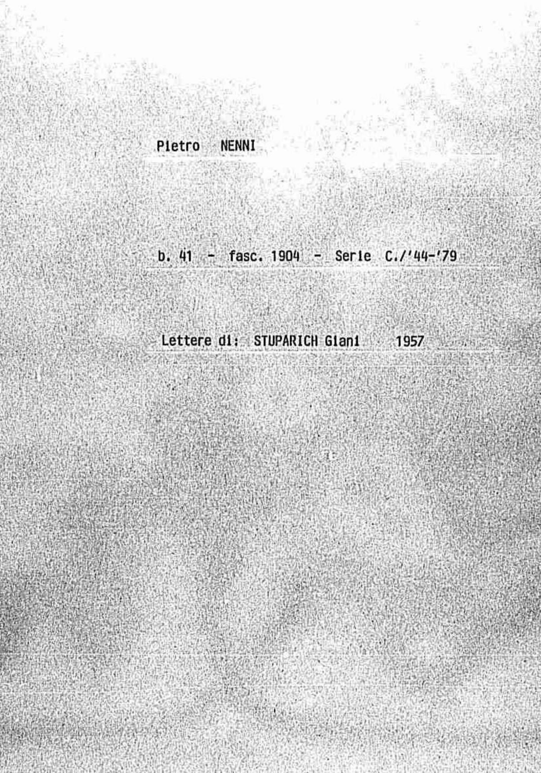 Stuparich Giani, 1957 feb. 8