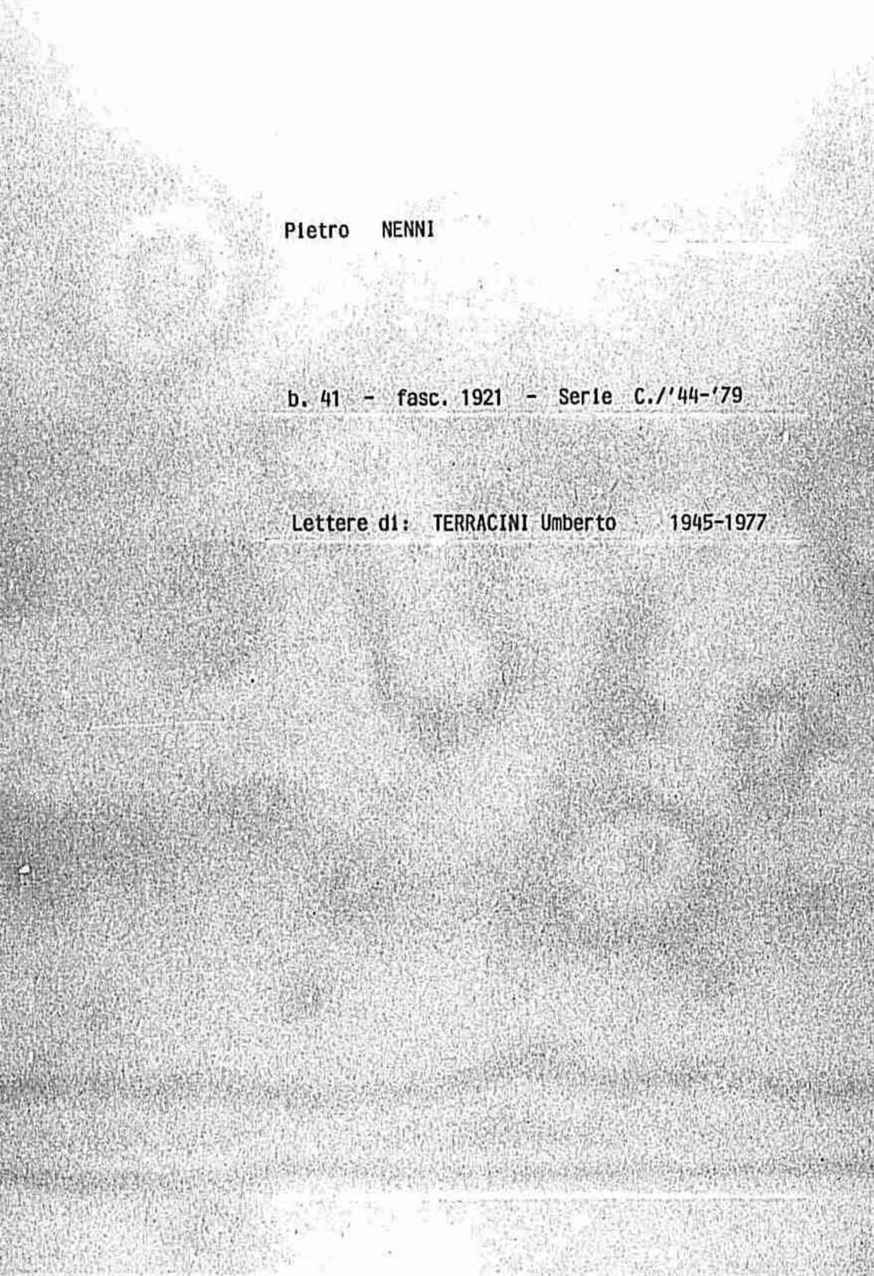 Terracini Umberto, 1945 mag. 3 - 1977 lug. 19