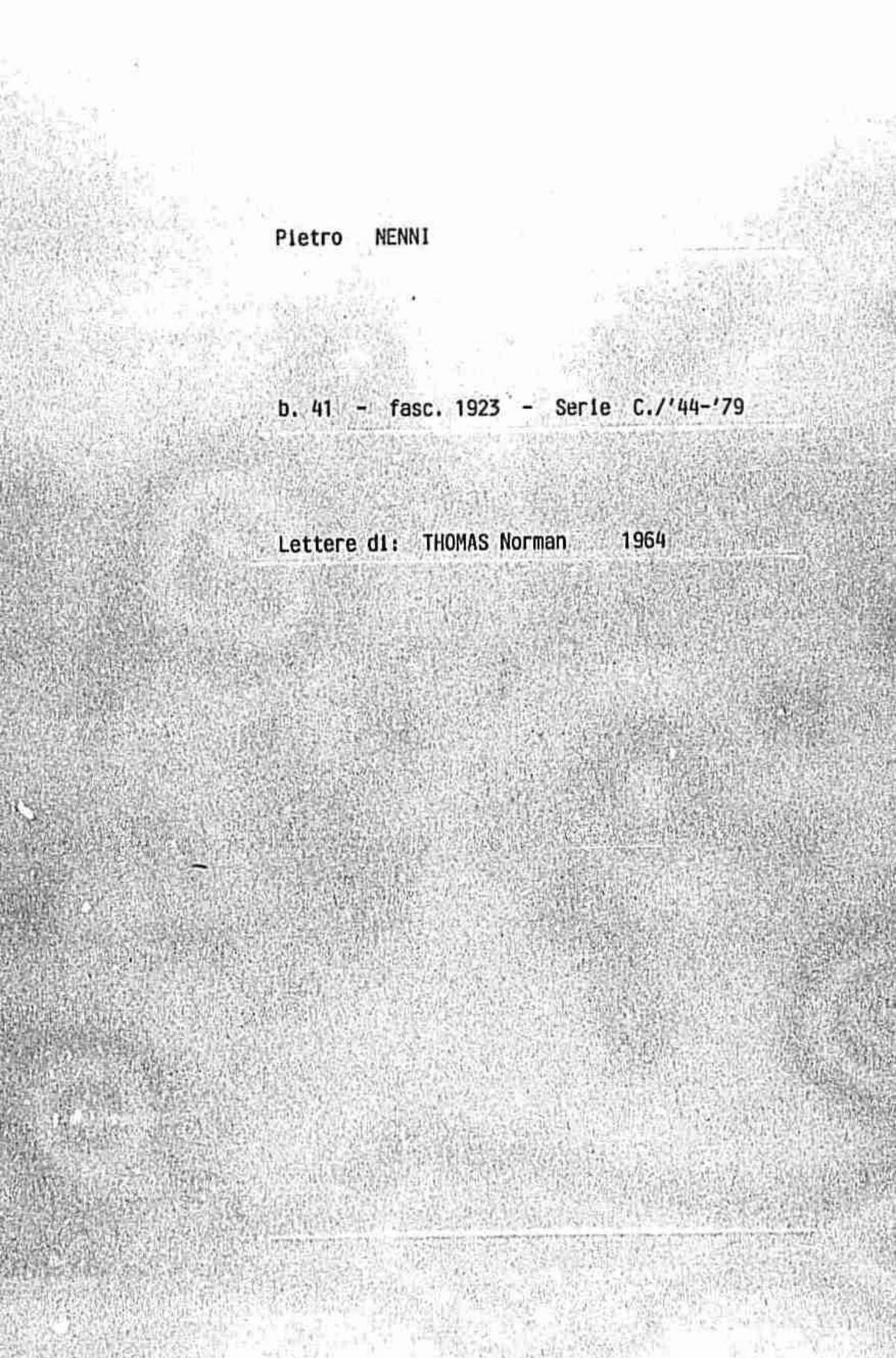 Thomas Norman, 1964 dic. 11