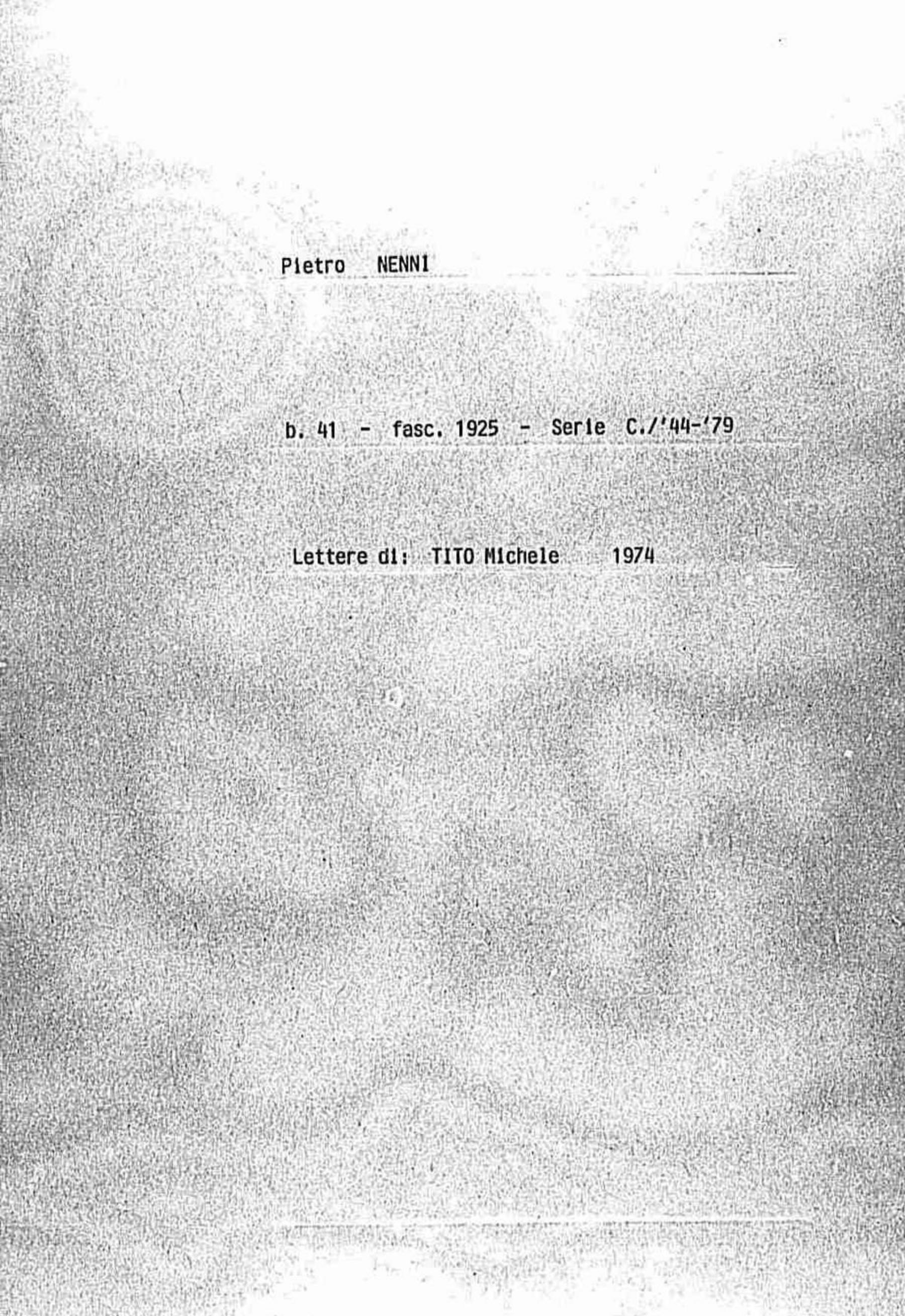 Tito Michele, 1974 ago. 21