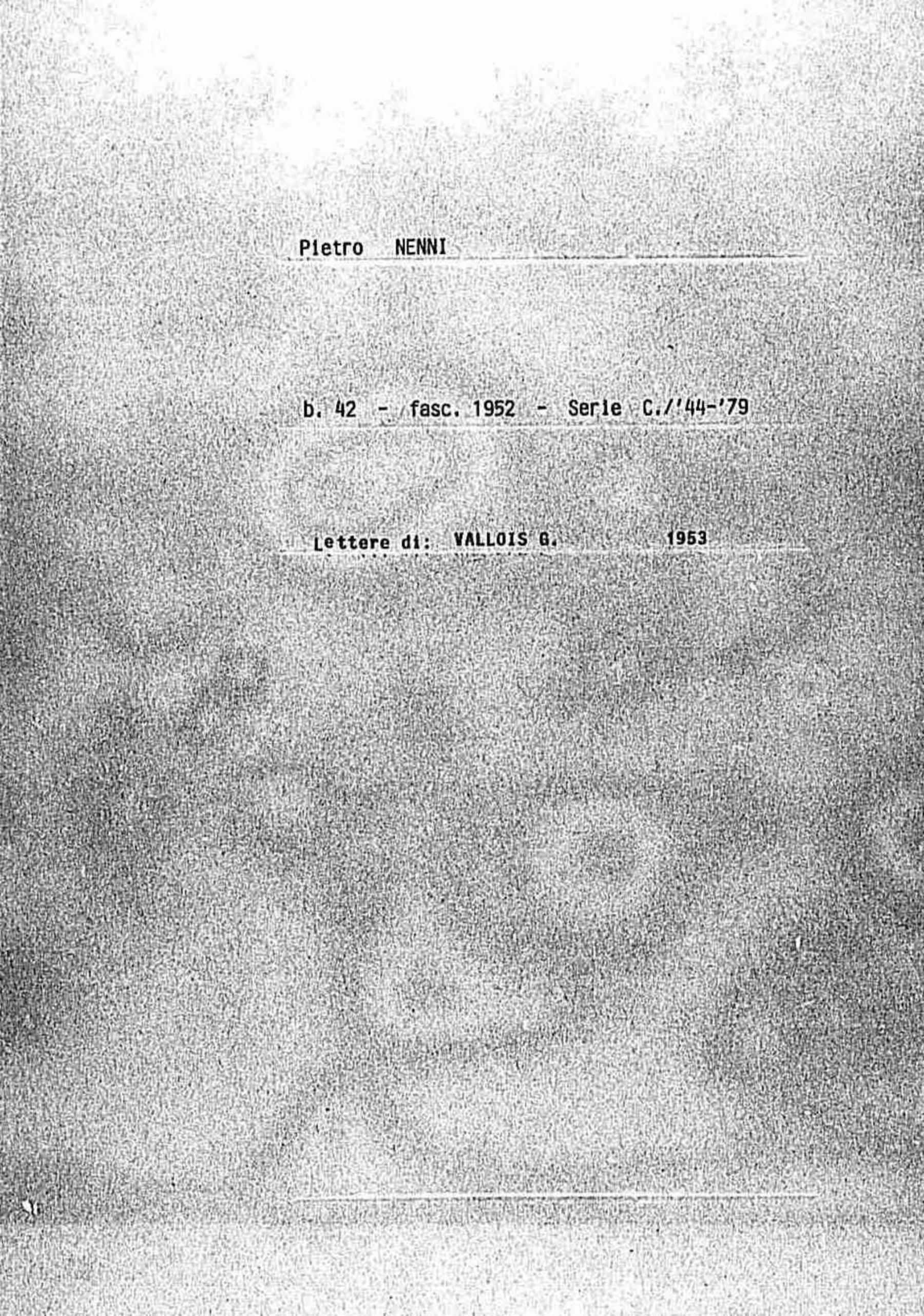 Vallois G., 1953 ott. 10 - 30