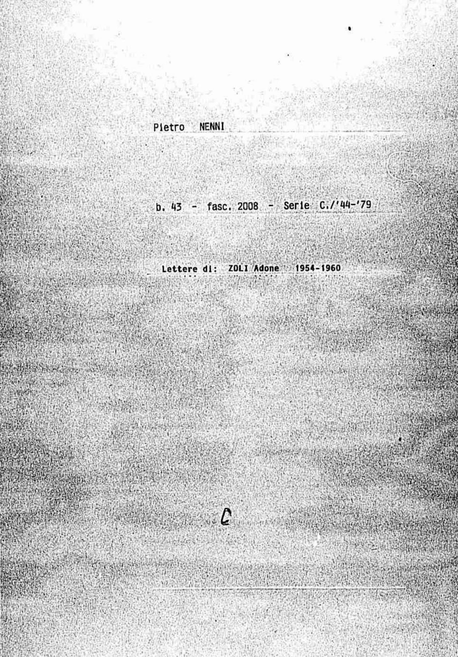 Zoli Adone, 1954 ago. 30 - 1956 mar.