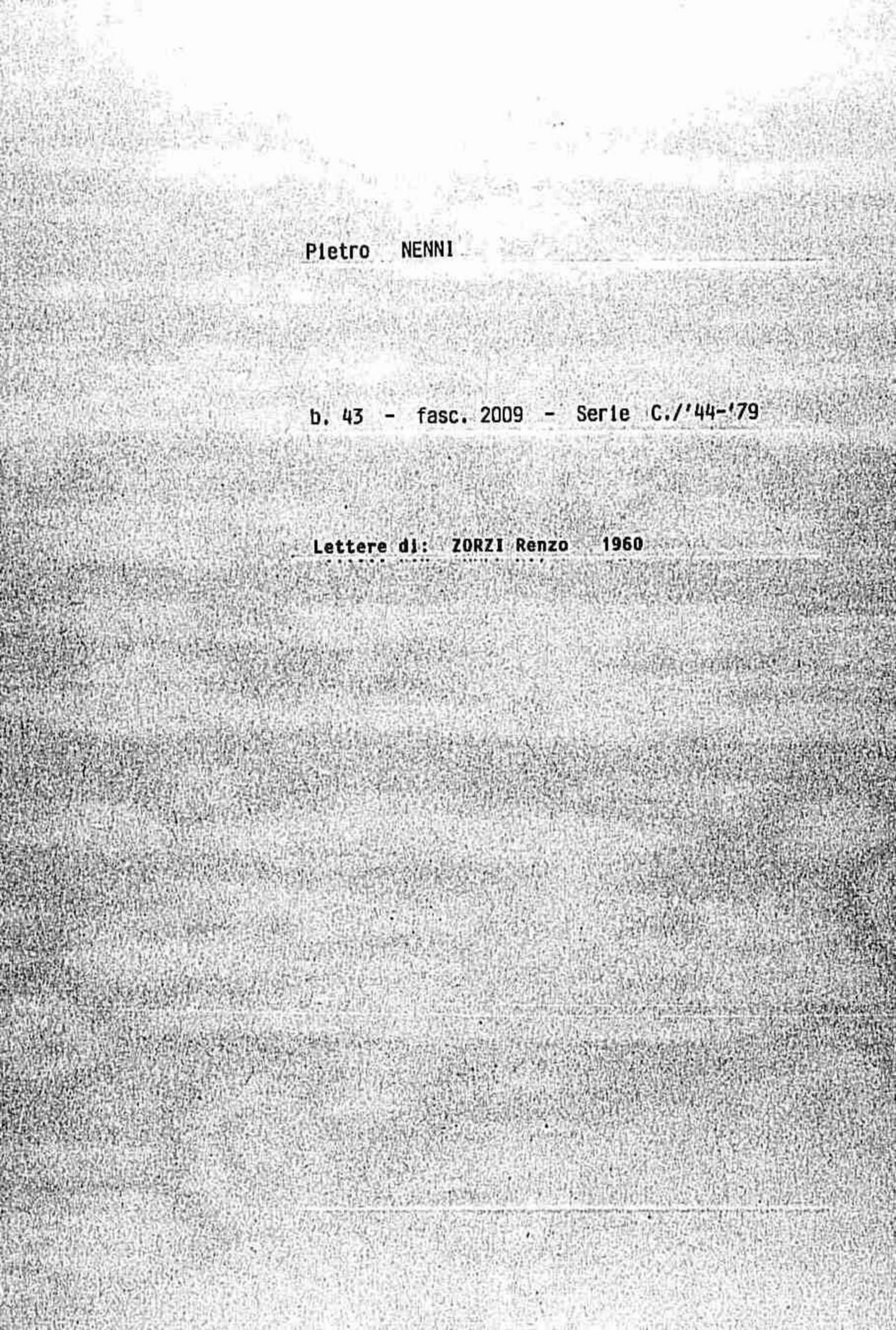 Zorzi Renzo, 1960 mar. 8 - 10