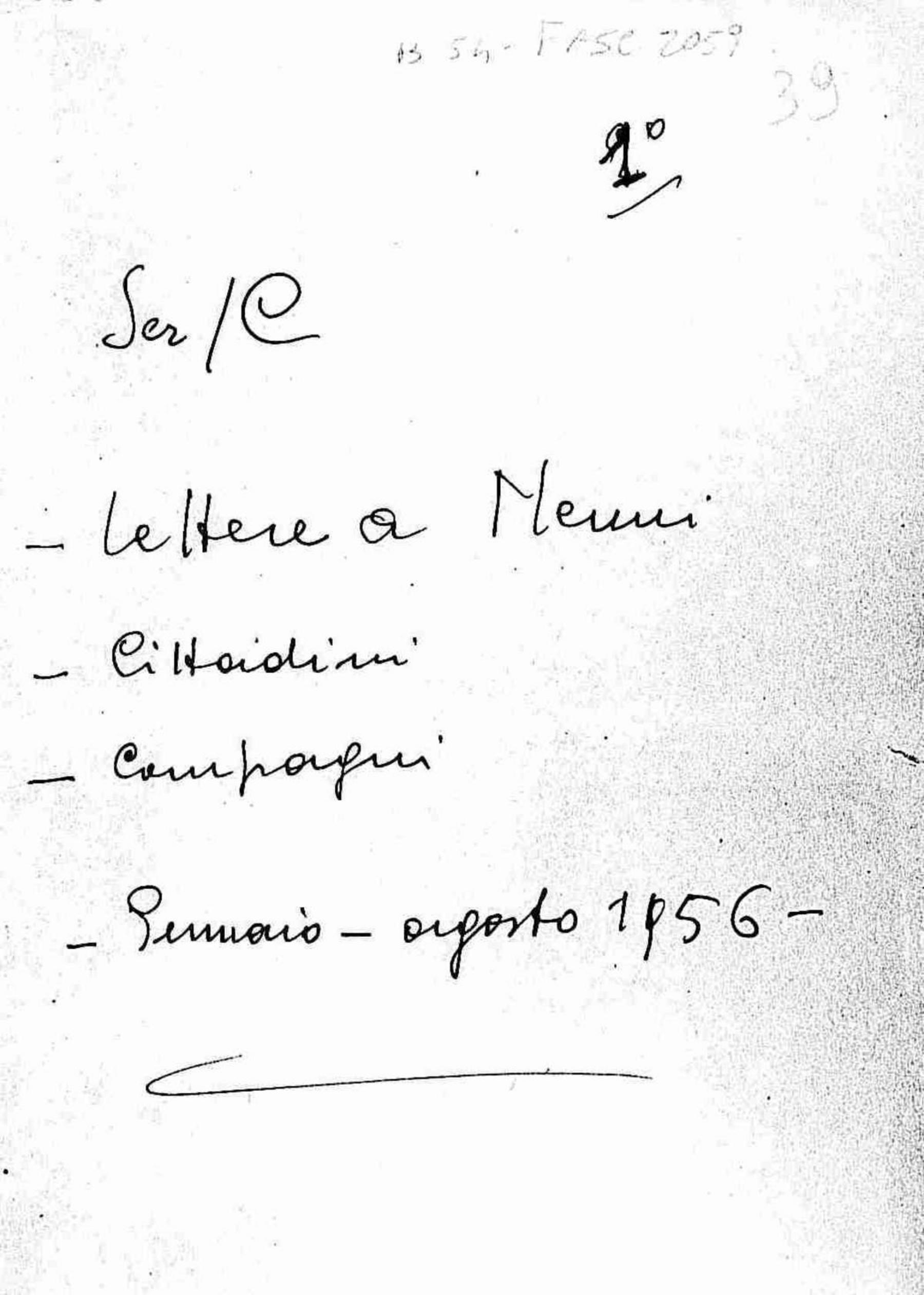 Lettere a Nenni di cittadini e compagni, 1956 gen. - set.