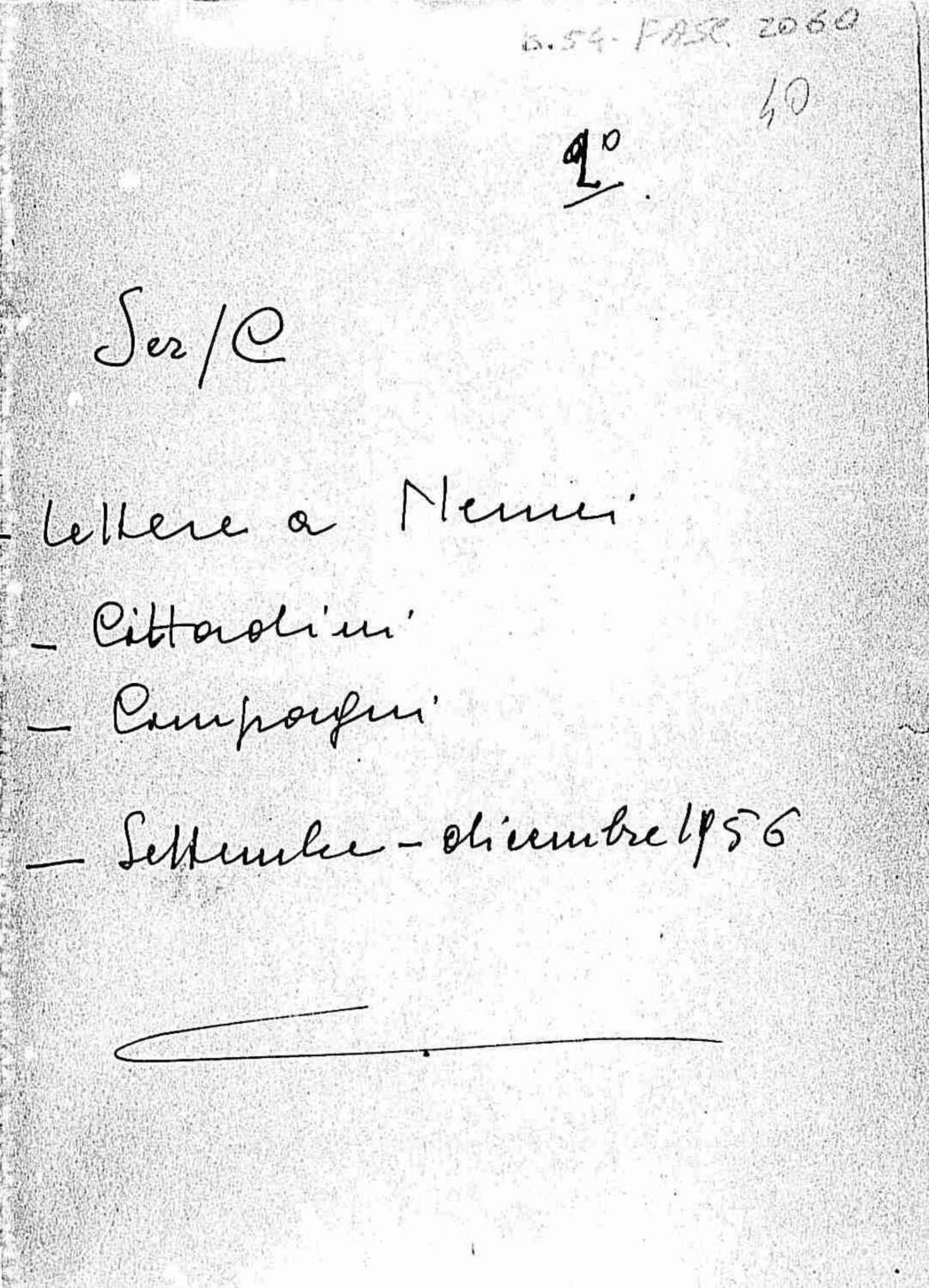 Lettere a Nenni di compagni e cittadini, 1956 set. - dic.