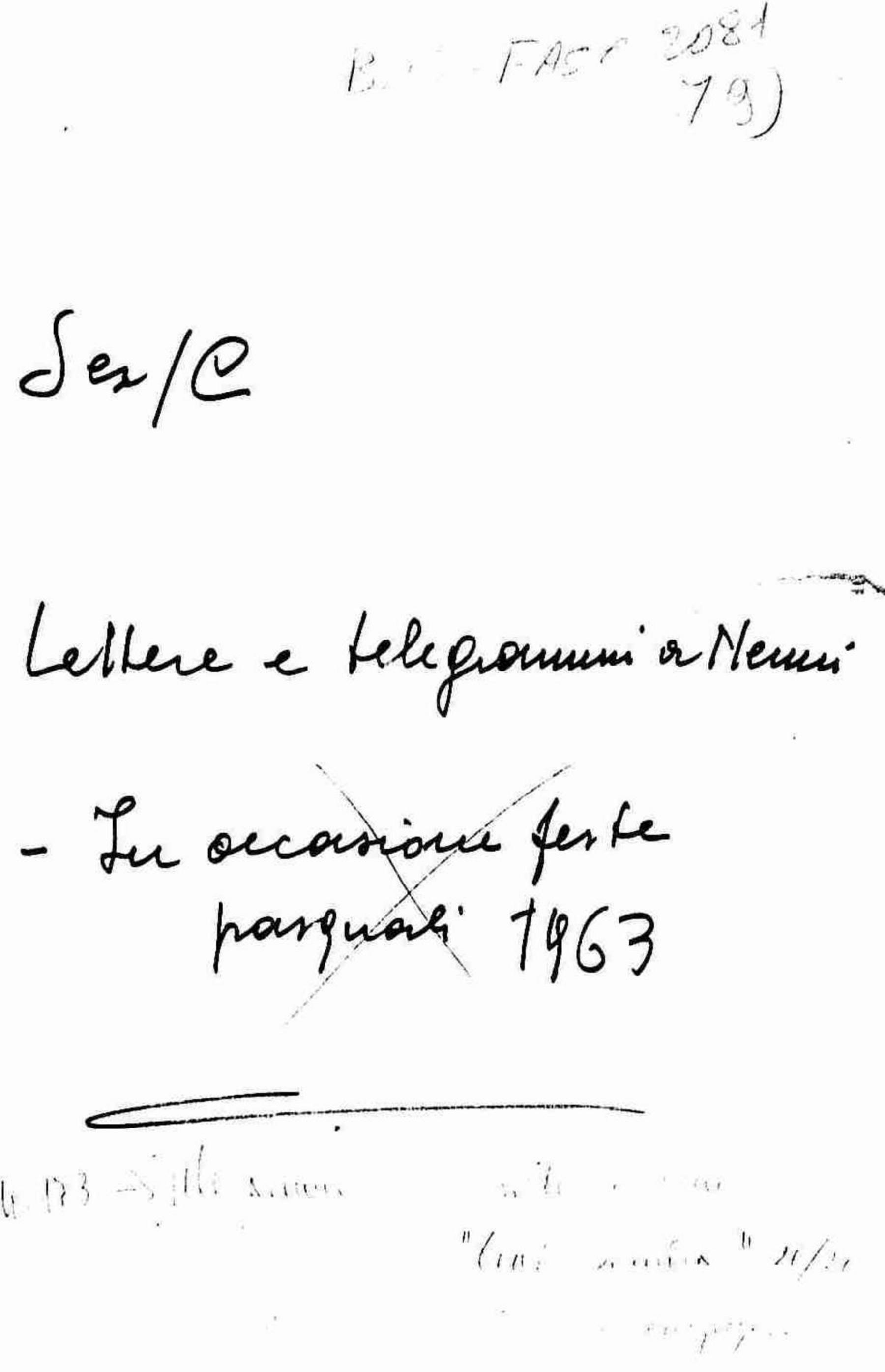 Lettere e telegrammi a Nenni, 1963 gen. - dic.