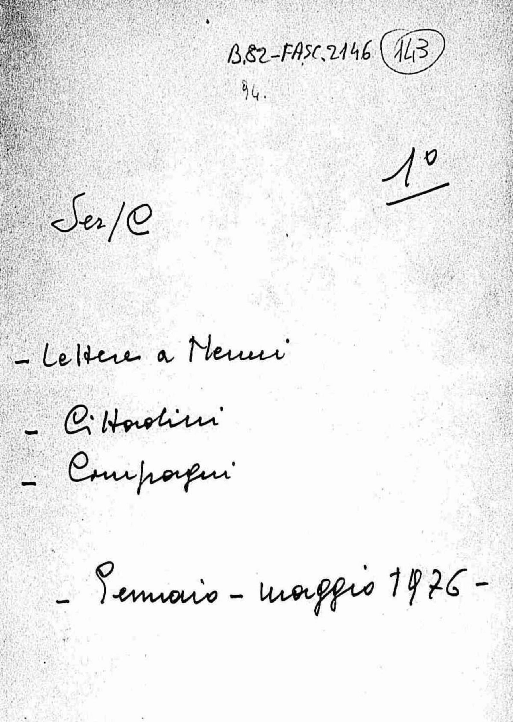 Lettere a Nenni di cittadini e compagni, 1976 gen. - mag.