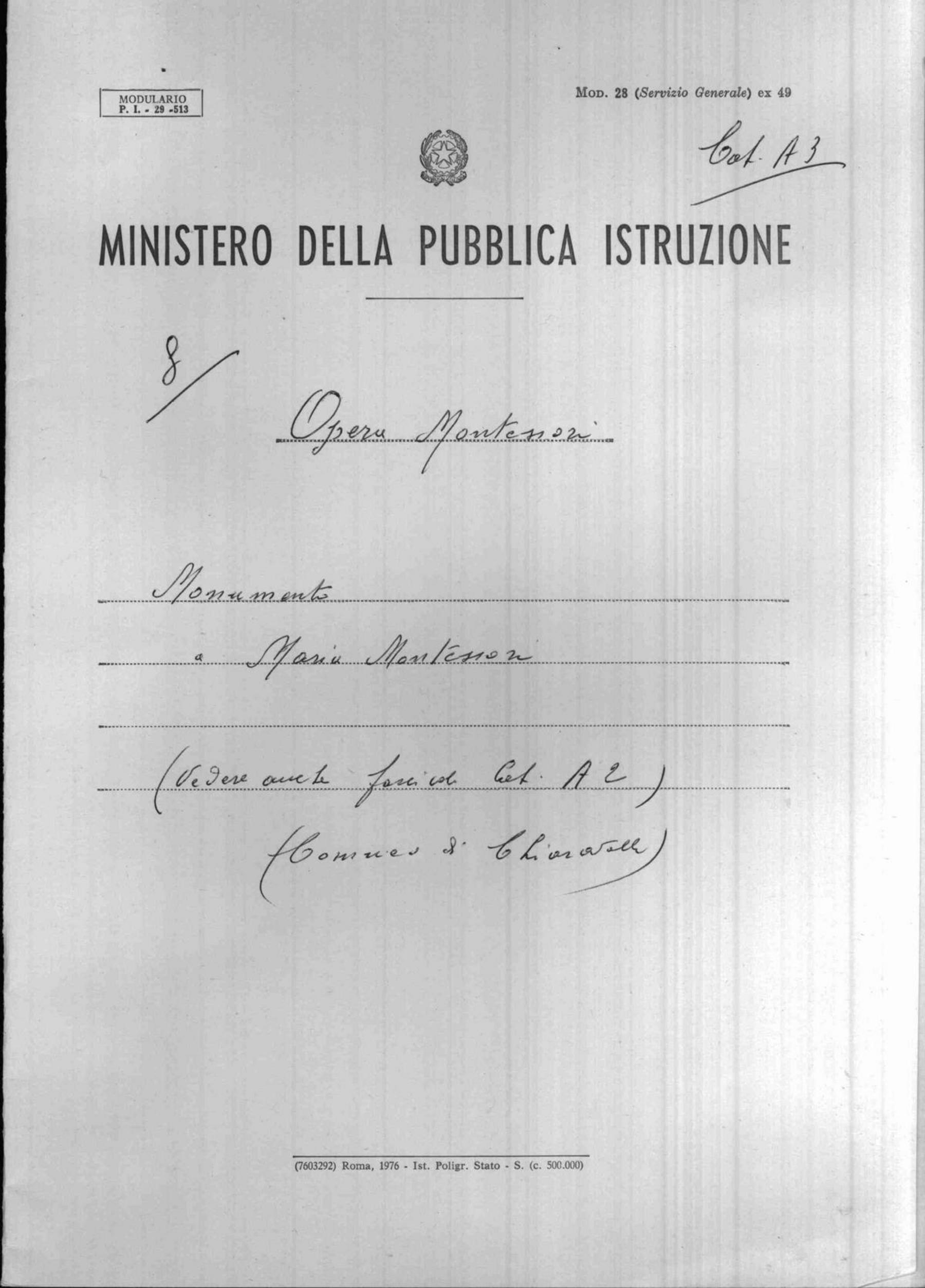 Monumento a Maria Montessori