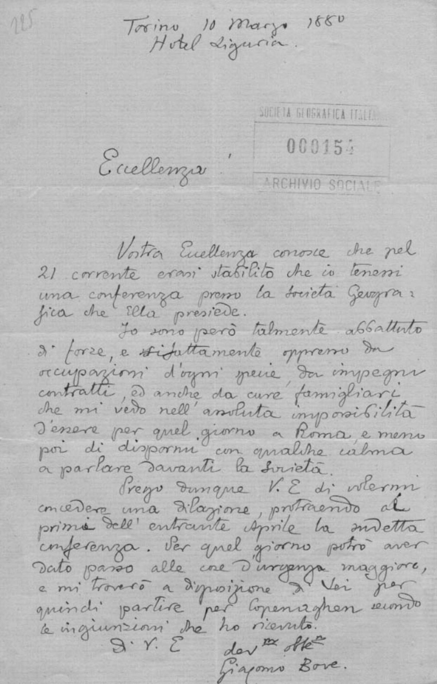 Corrispondenza di Giacomo Bove 12.1.1880-18.3.1880