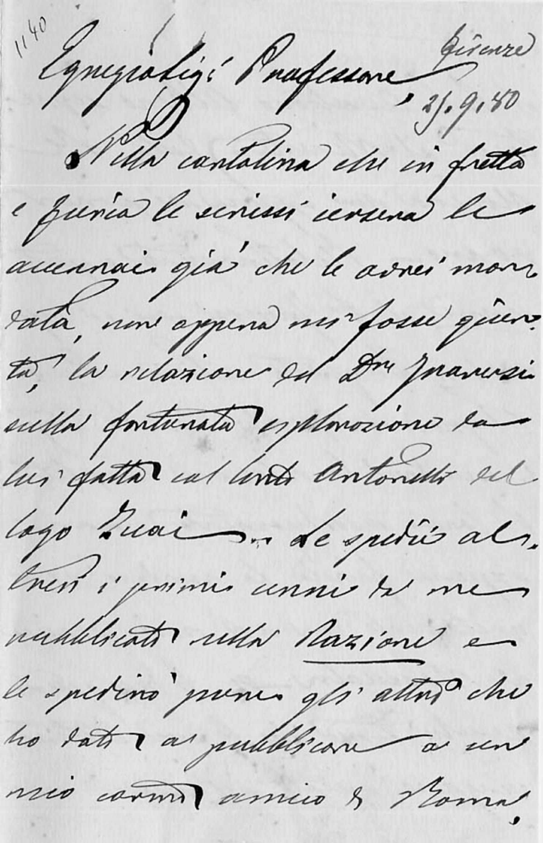 Lettera di Non identificato 21.9.1880