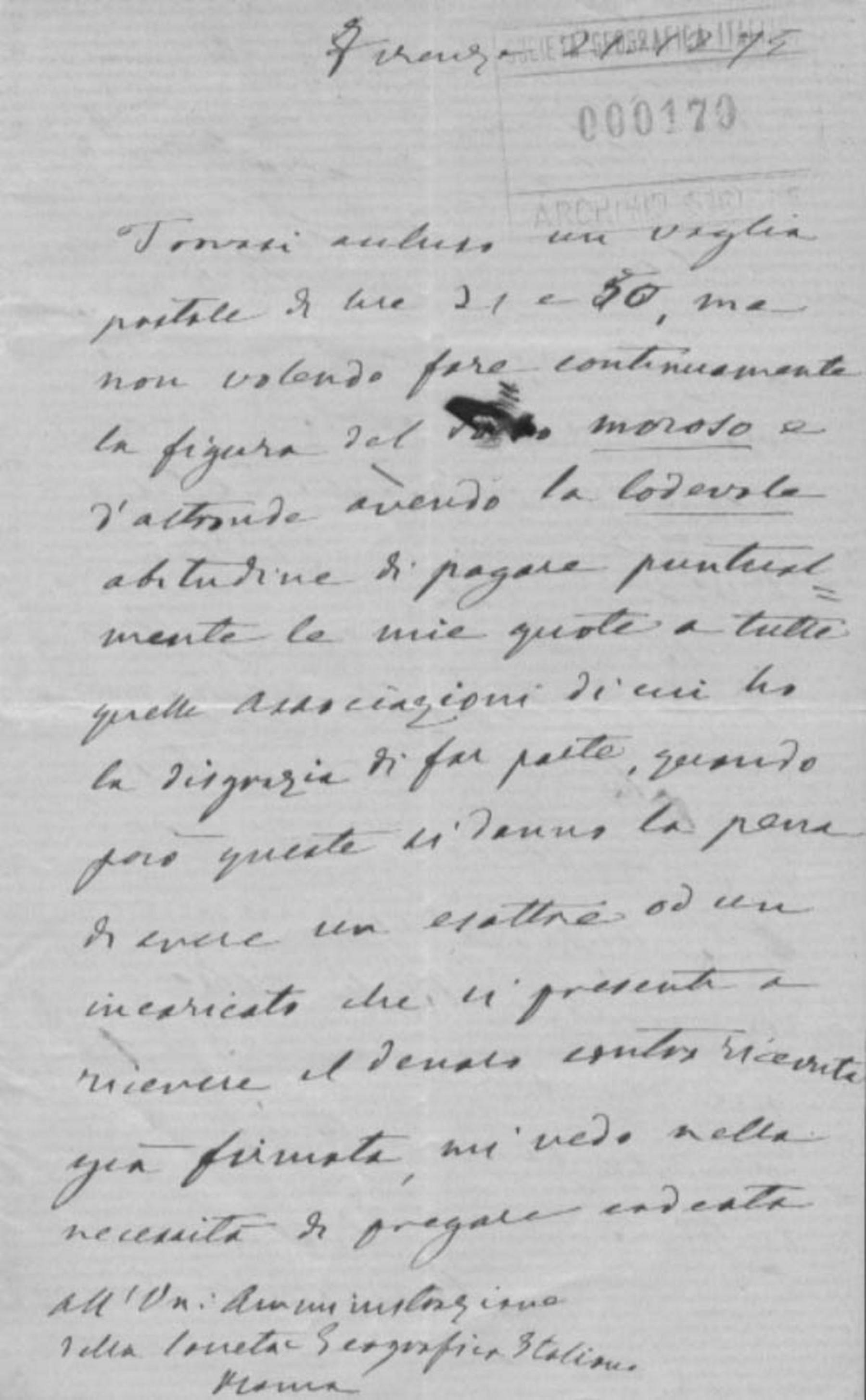 Achille Rasponi a Società geografica italiana 21.12.1875