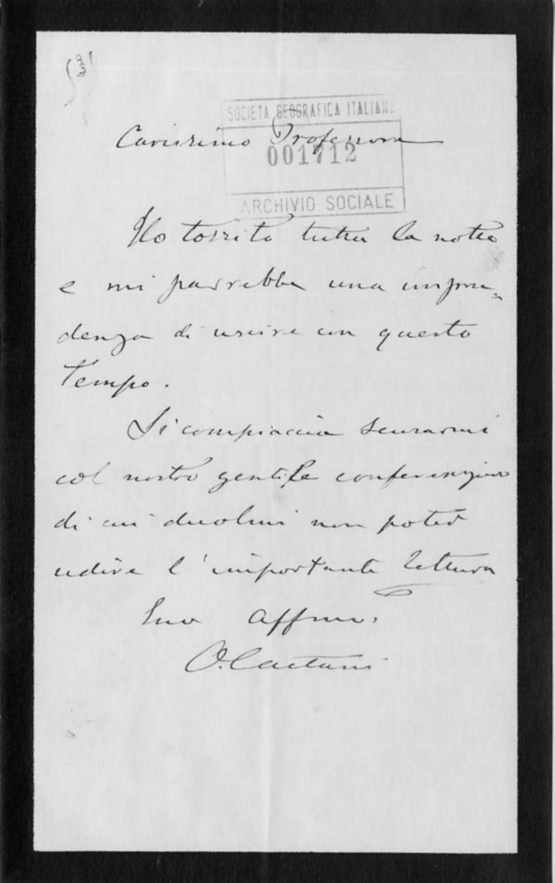 Onorato Caetani a Giuseppe Dalla Vedova 1883